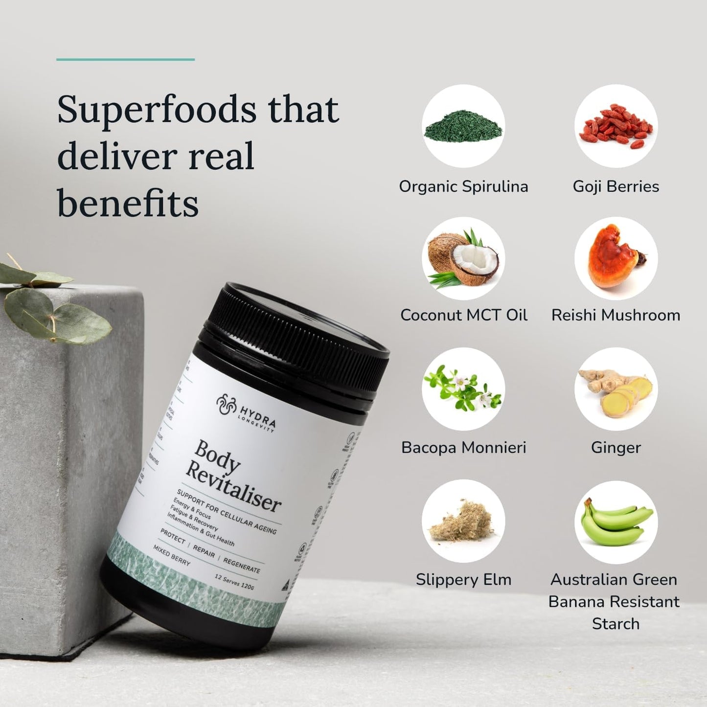 Hydra Longevity Body Revitaliser Mixed Berry 120g - Cutprice Online