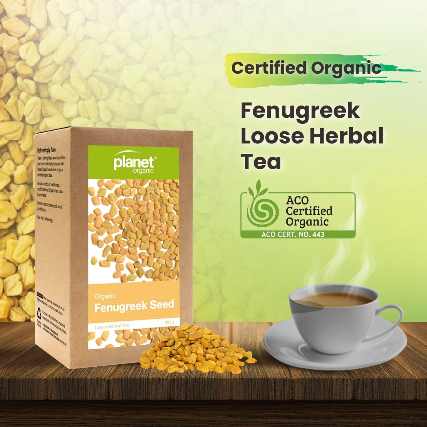 Planet Organic Organic Fenugreek Seed Loose Leaf Tea 200g - Cutprice Online