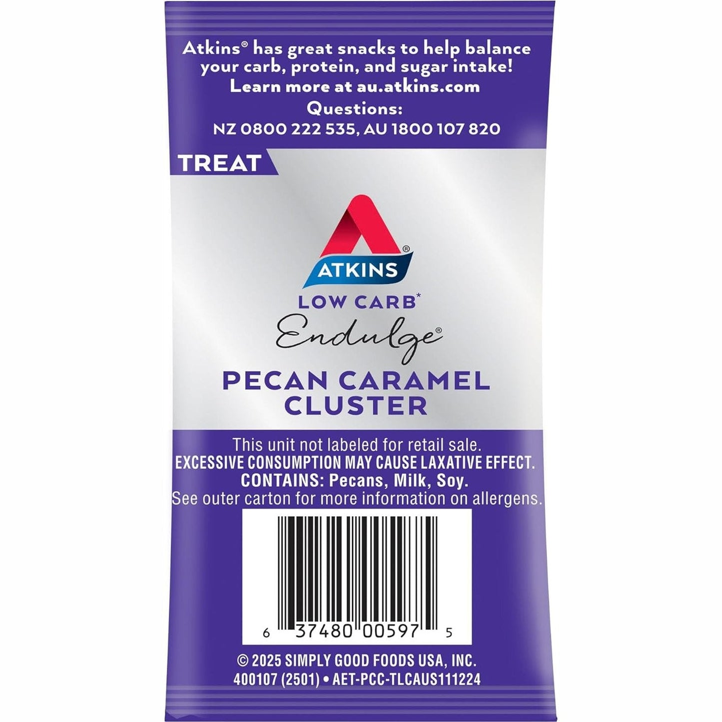 Atkins Pecan Caramel Clusters 10pk