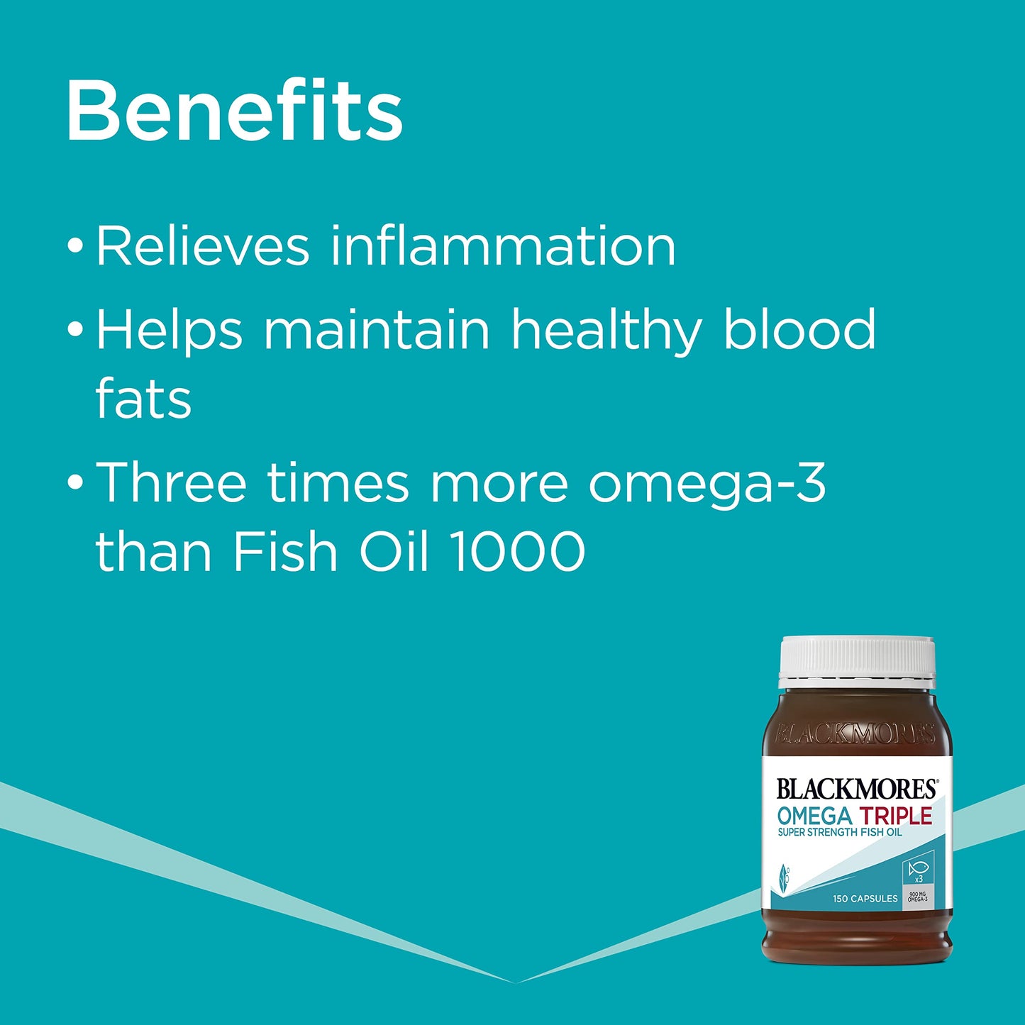 Blackmores Omega Triple Concentrated Fish Oil 150 Capsules - Cutprice Online