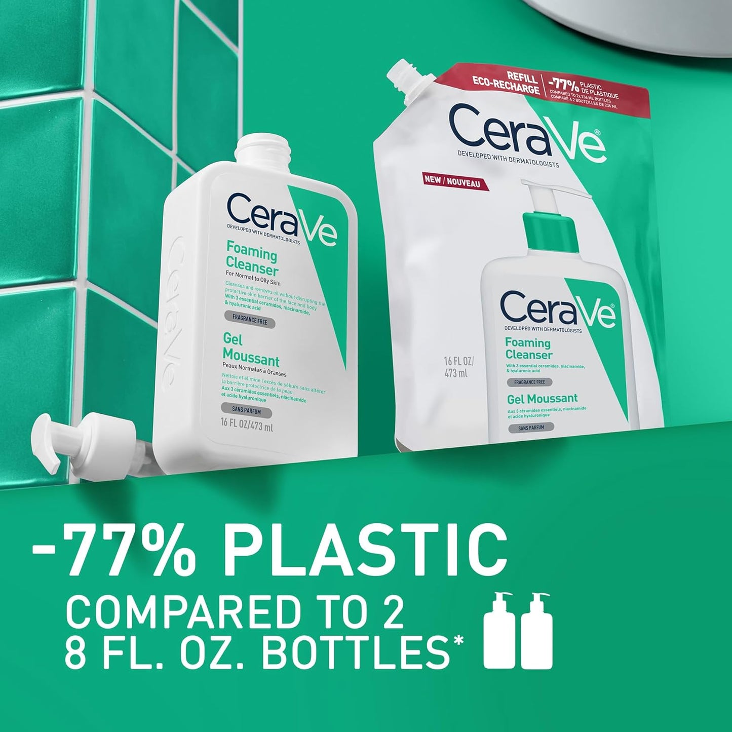CeraVe Foaming Cleanser Eco-Recharge Refill 473mL