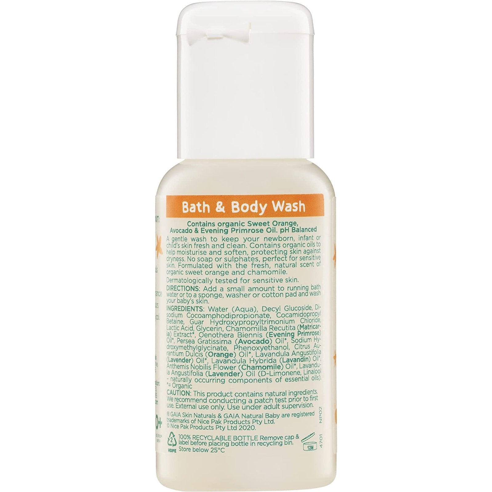 GAIA Natural Baby 3Pack Mini Traveller Kit 50ml - Cutprice Online