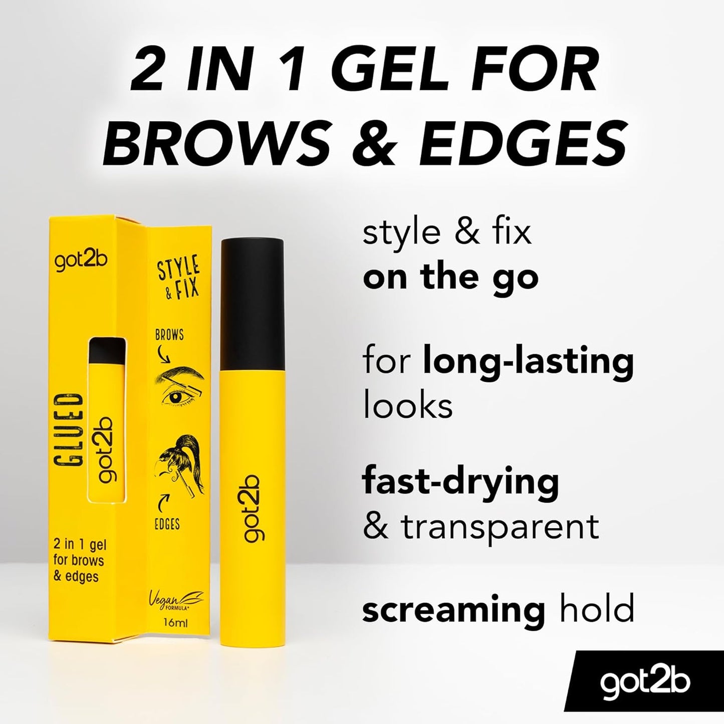 Got2b Glued 4 Brows & Edges 2 in 1 Gel 16ml