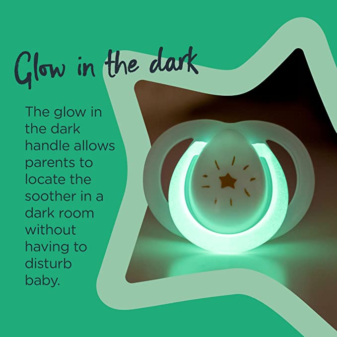 Tommee Tippee Closer To Nature Night Time Soothers 18-36 Months 2 Pack (Colours May Vary) - Cutprice Online