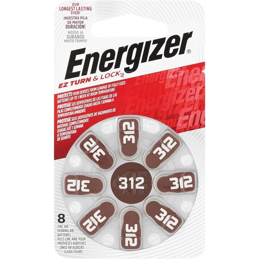 Energizer Hearing Aid AZ312 Batteries Pack of 8 - Cutprice Online