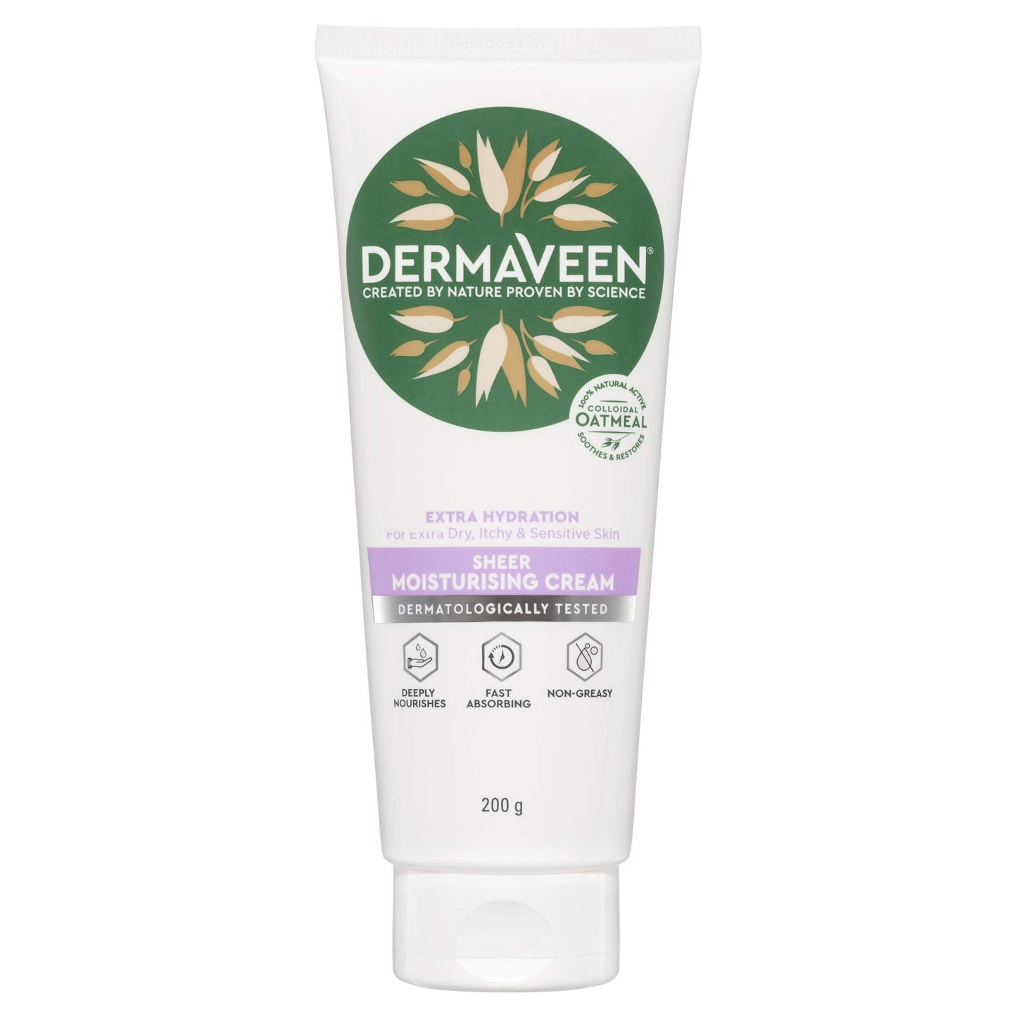 DermaVeen Extra Hydration Sheer Moisturising Cream 200g - Cutprice Online