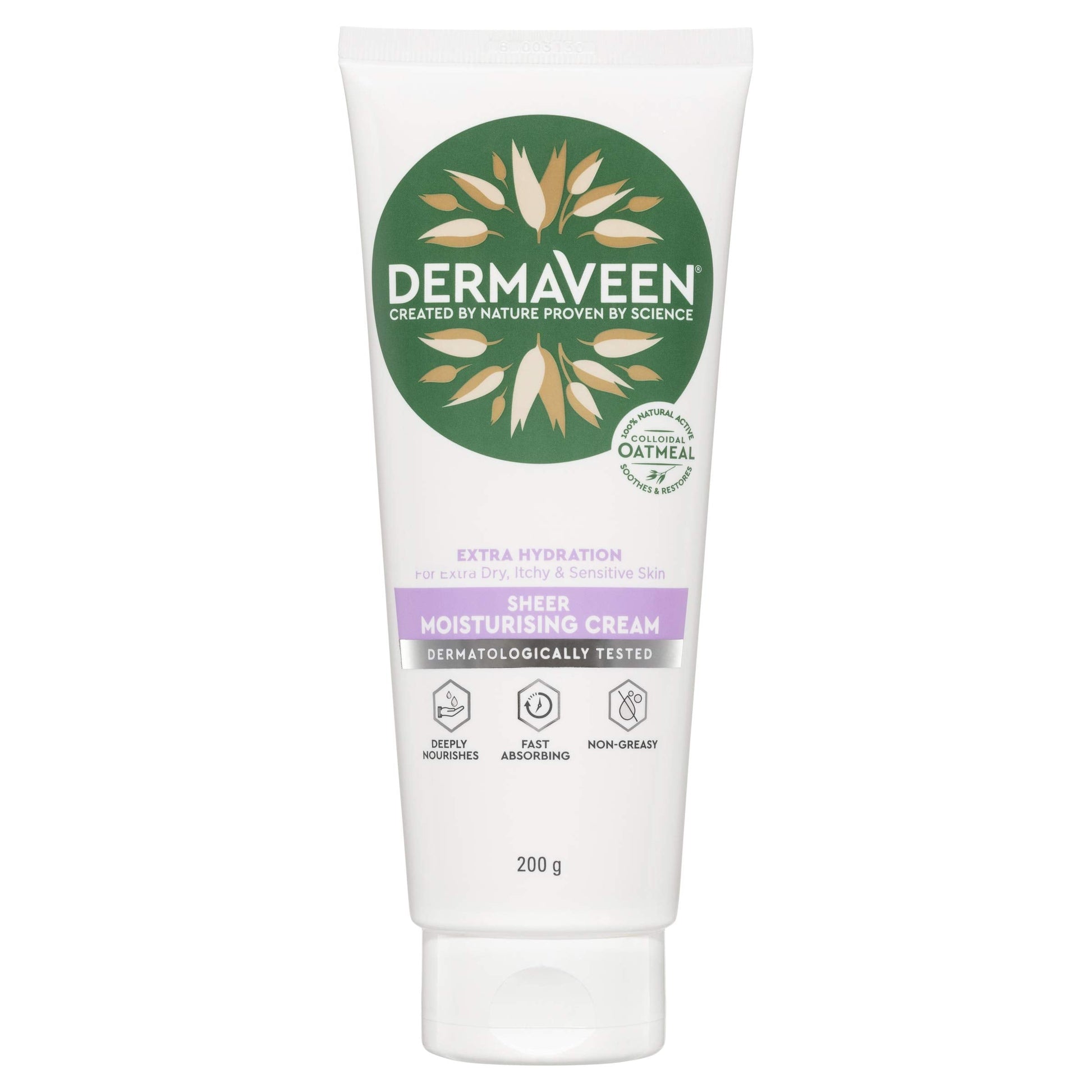 DermaVeen Extra Hydration Sheer Moisturising Cream 200g - Cutprice Online