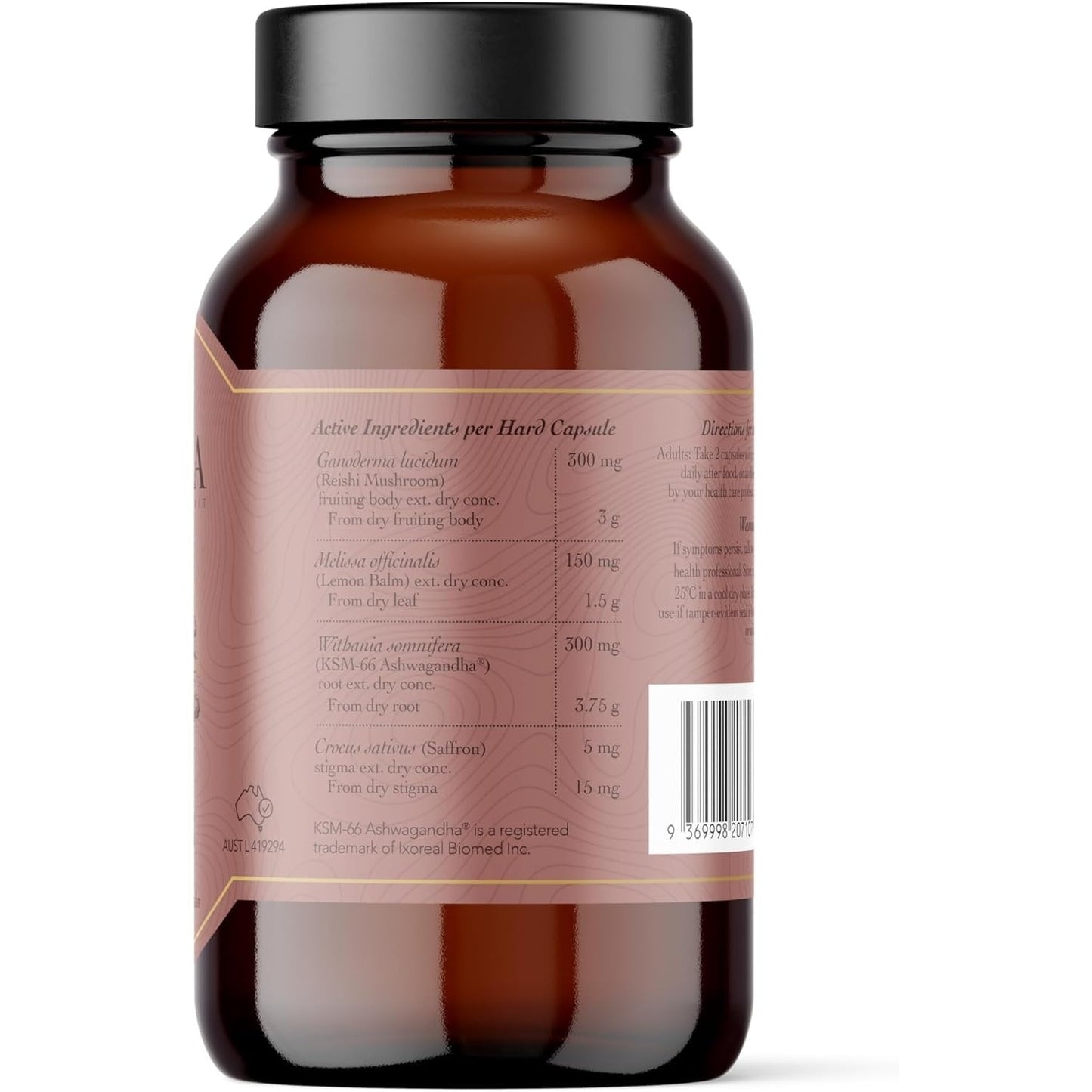 RITUA STRESS Saffron Ashwagandha LemonBalm Reishi 60 Caps - Cutprice Online