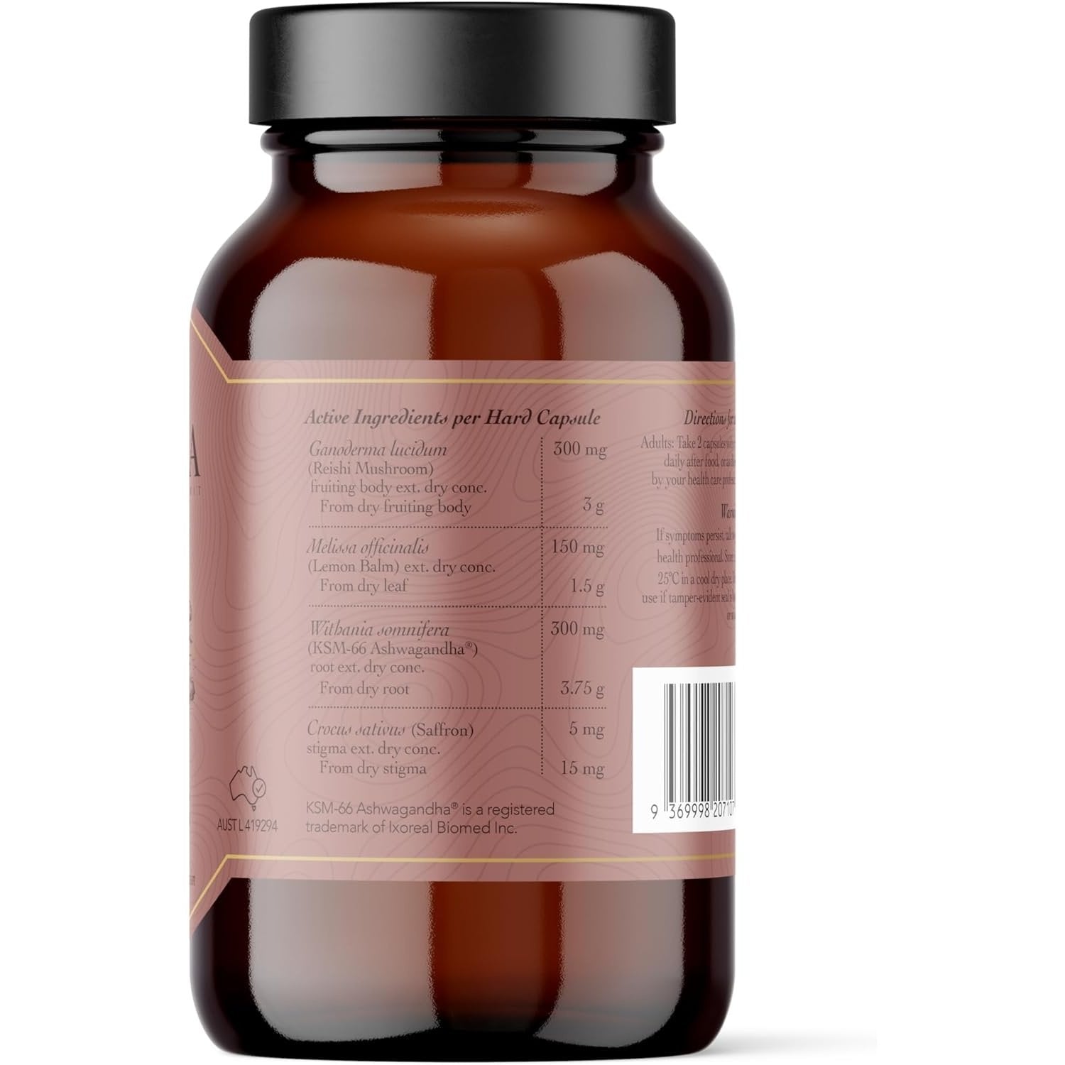 RITUA STRESS Saffron Ashwagandha LemonBalm Reishi 60 Caps - Cutprice Online