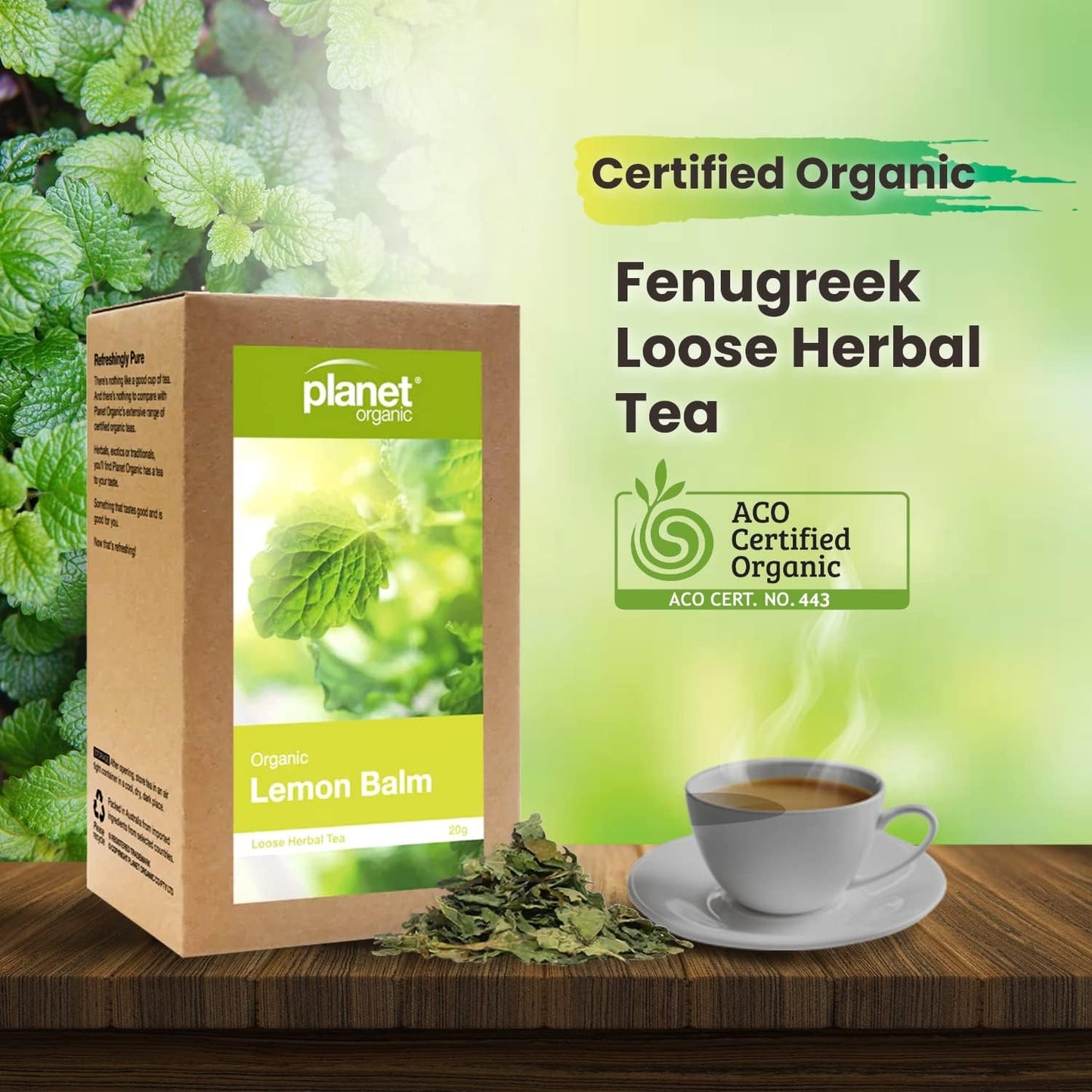 Planet Organic Organic Lemon Balm Loose Leaf Tea 20g - Cutprice Online