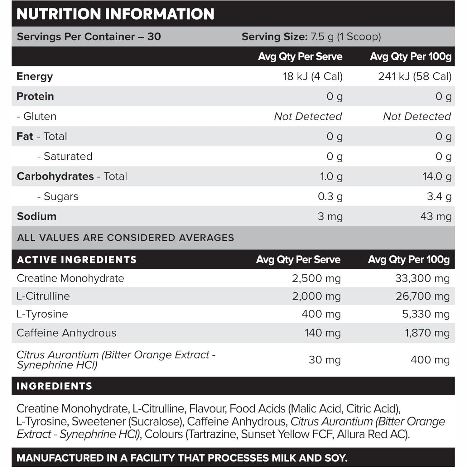 Muscle Nation Pre-workout Legacy 225g