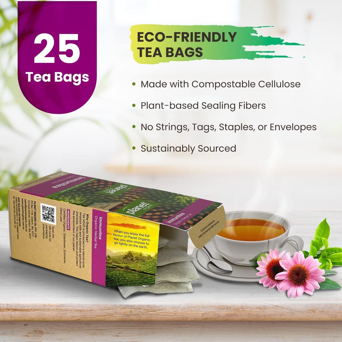 Planet Organic Organic Immunitea Herbal Tea x 25 Tea Bags - Cutprice Online