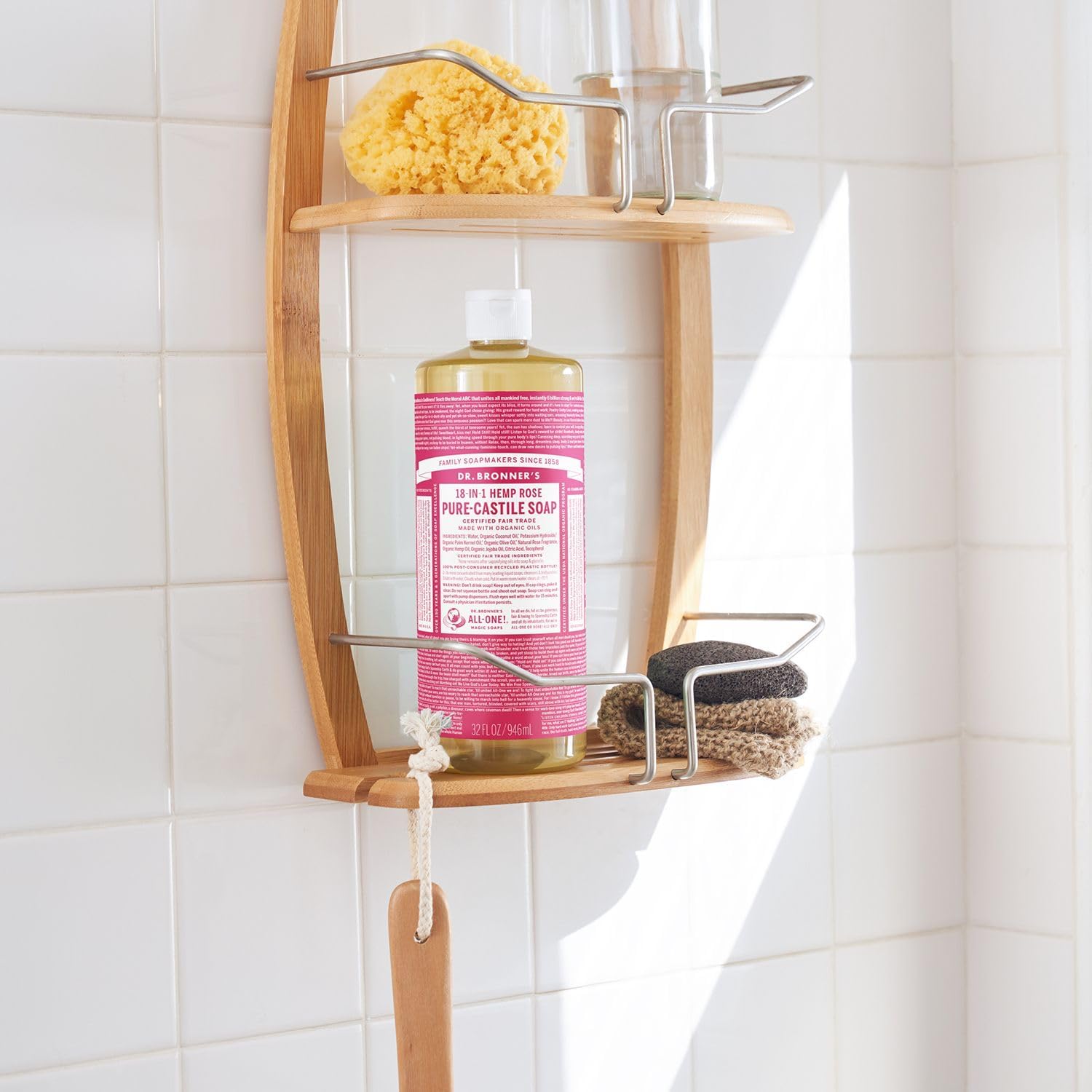 Dr. Bronner's Pure-Castile Soap Liquid (Hemp 18-in-1) Rose 946ml - Cutprice Online
