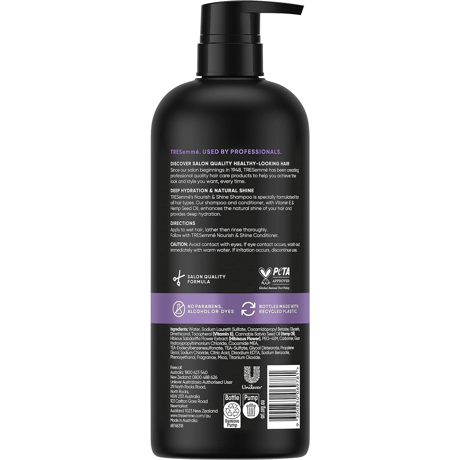 Tresemme Nourish & Shine Shampoo With Vitamin E & Hemp Seed Oil 940ml - Cutprice Online