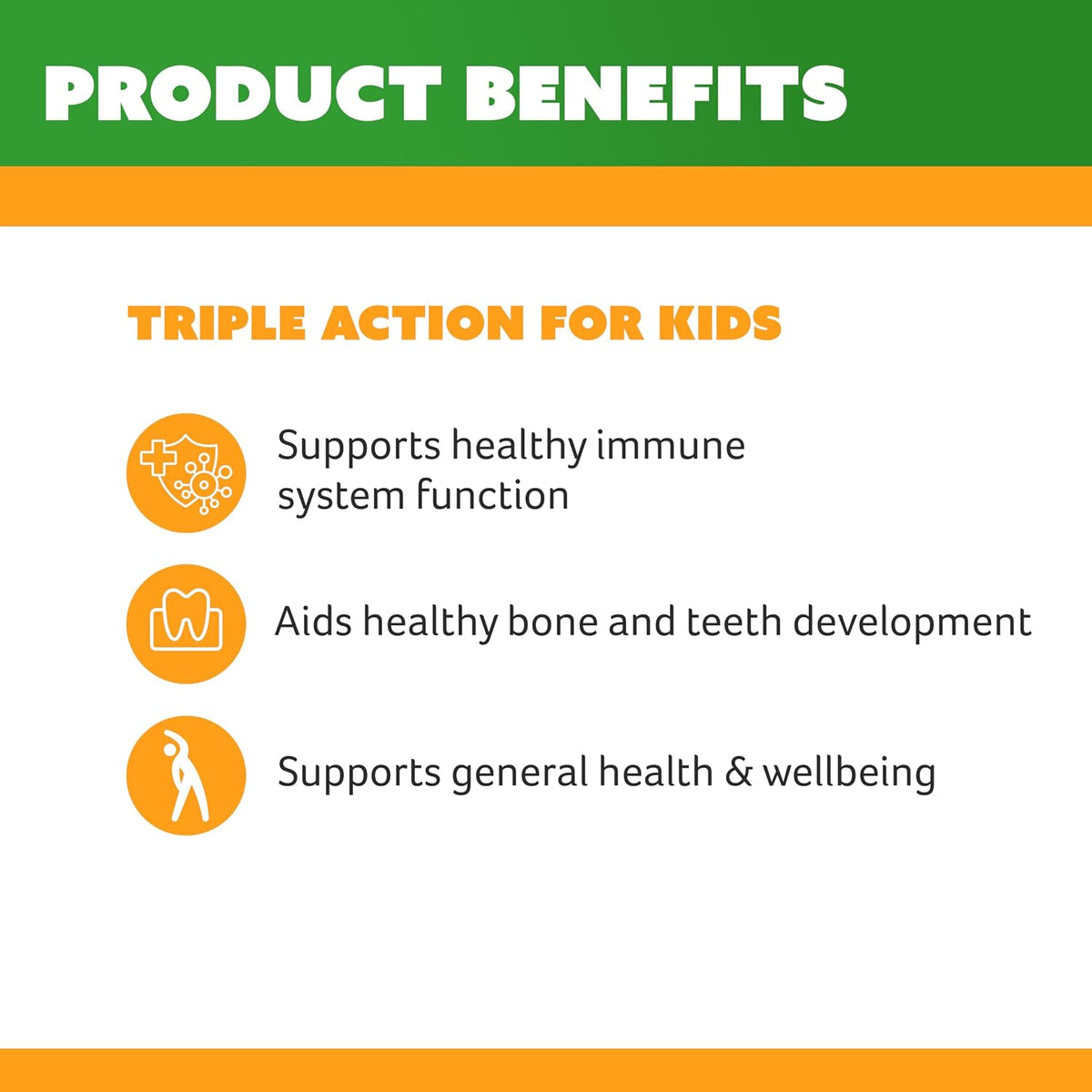 Cenovis Kids Chewable Triple Action Vit C, D & Zinc Orange & Mango Flavour 60 Tablets