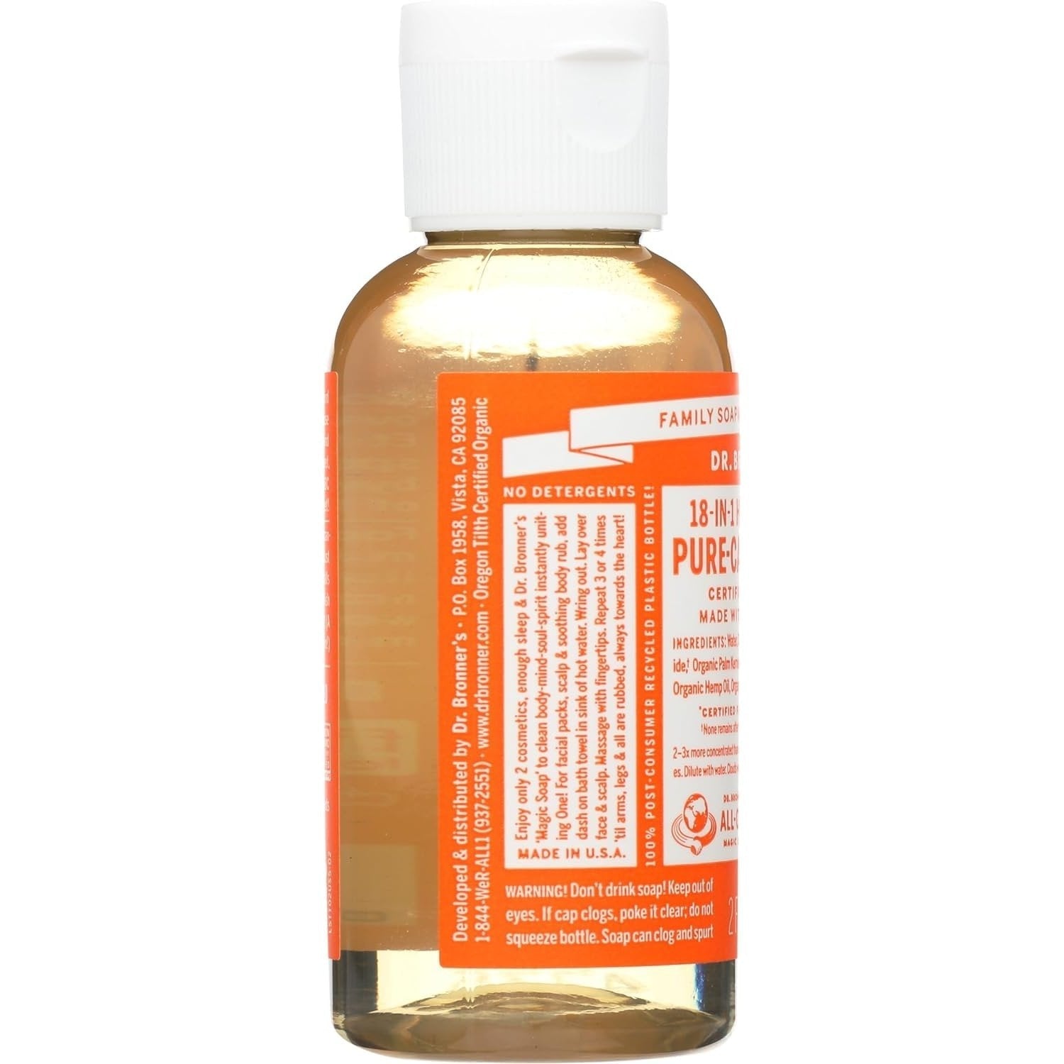 Dr. Bronner's Pure-Castile Soap Liquid (Hemp 18-in-1) Tea Tree 59ml - Cutprice Online