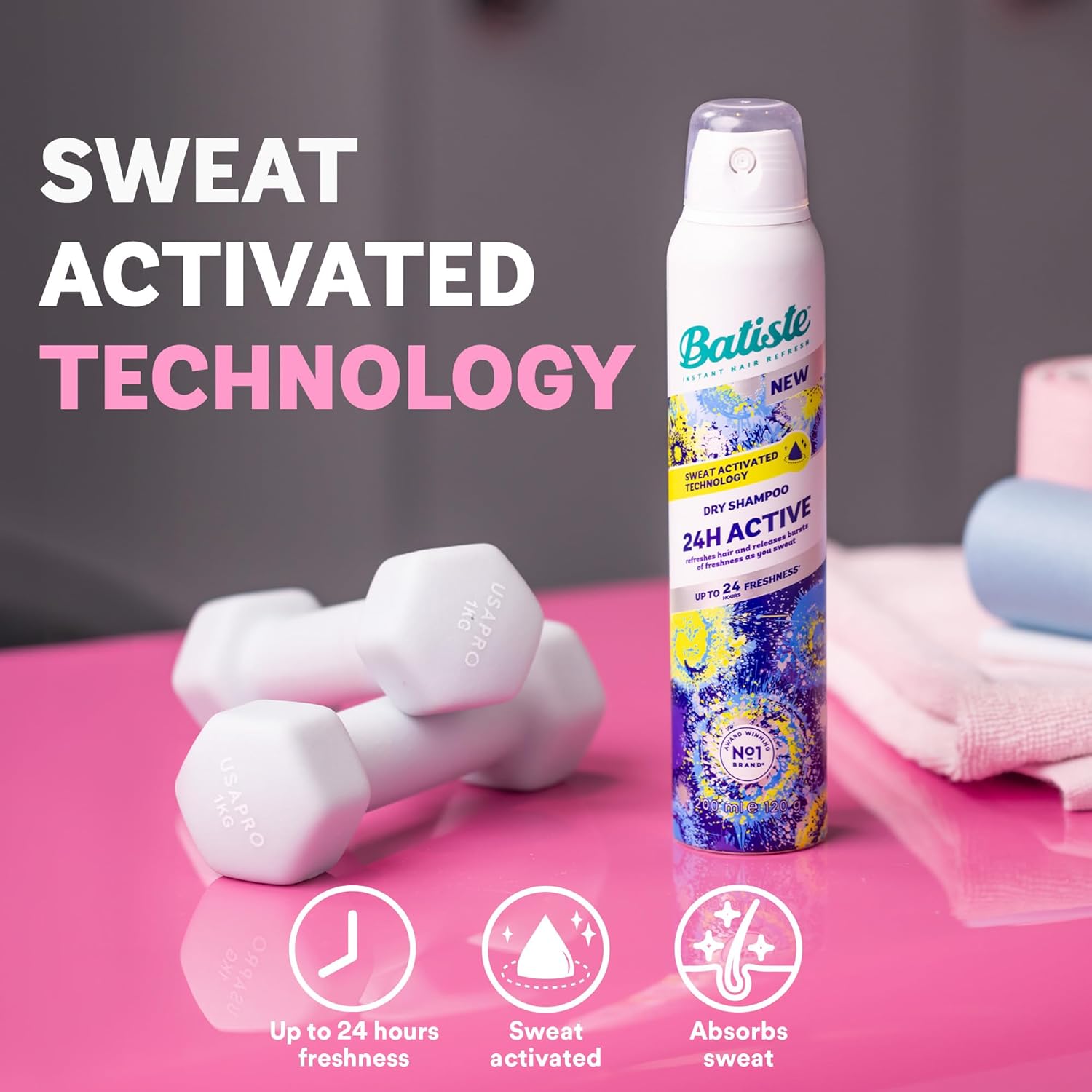 Batiste 24H Active Dry Shampoo 200ml
