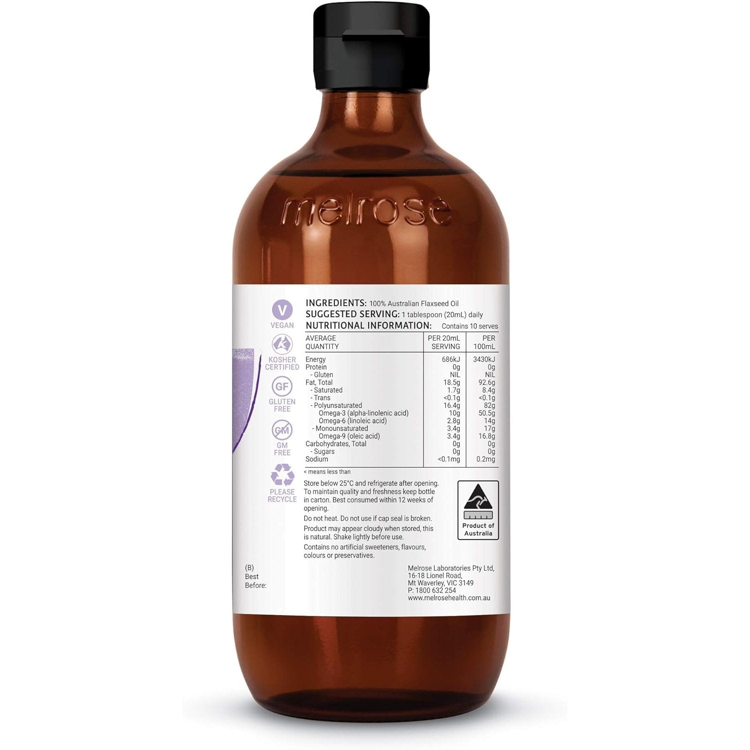 Melrose Australian Flaxseed Oil 200ml - Cutprice Online