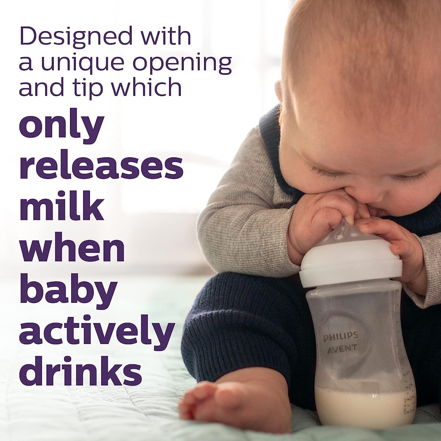 Avent Natural Response Baby Bottles 1 Month+ 260ml - 1 Pack