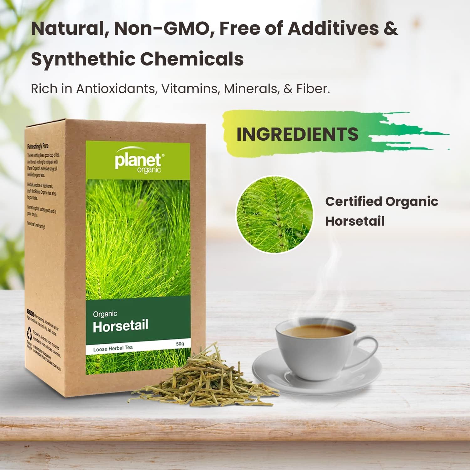 Planet Organic Organic Horsetail Loose Leaf Tea 50g - Cutprice Online