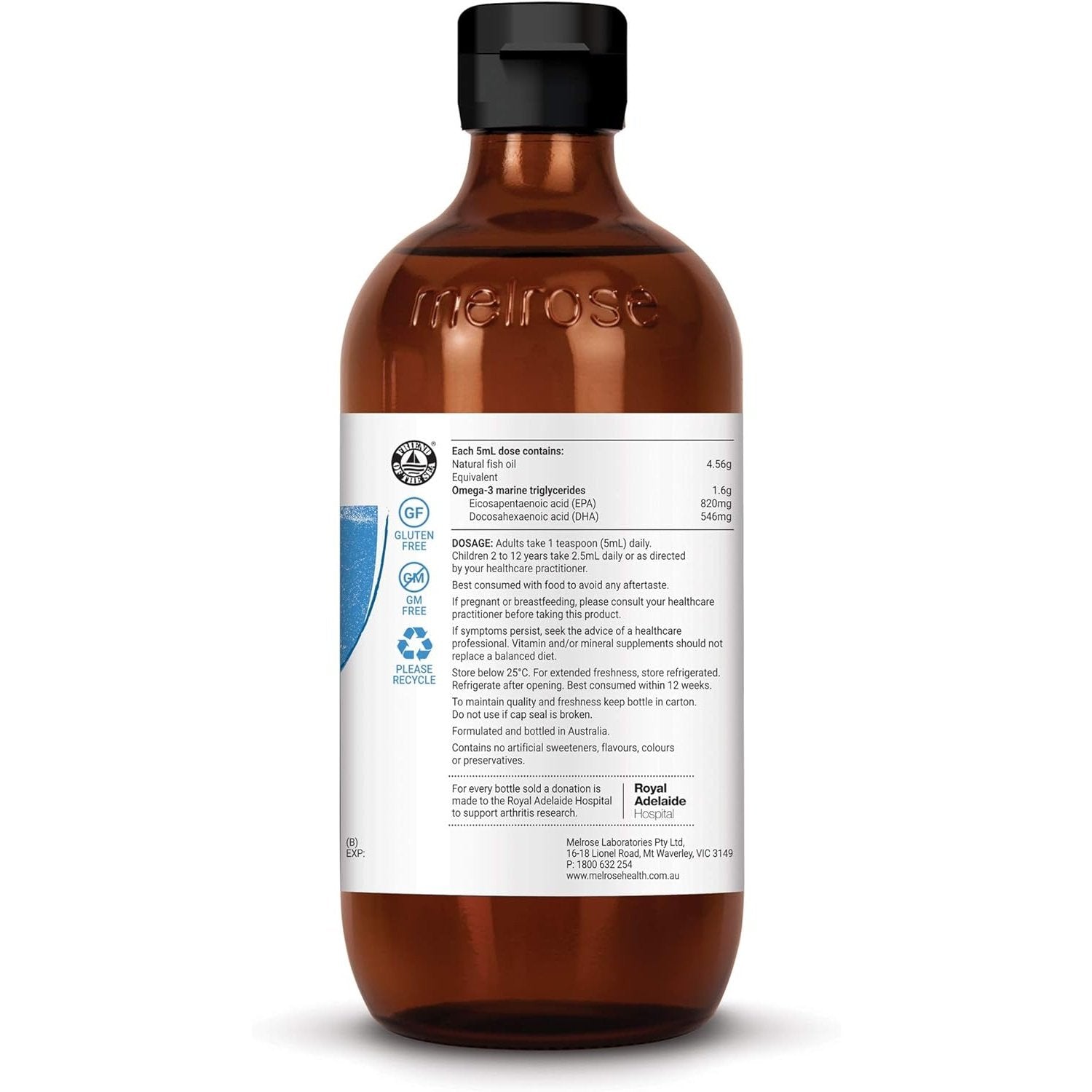 Melrose Fish Oil (Health & Heart) 500ml - Cutprice Online