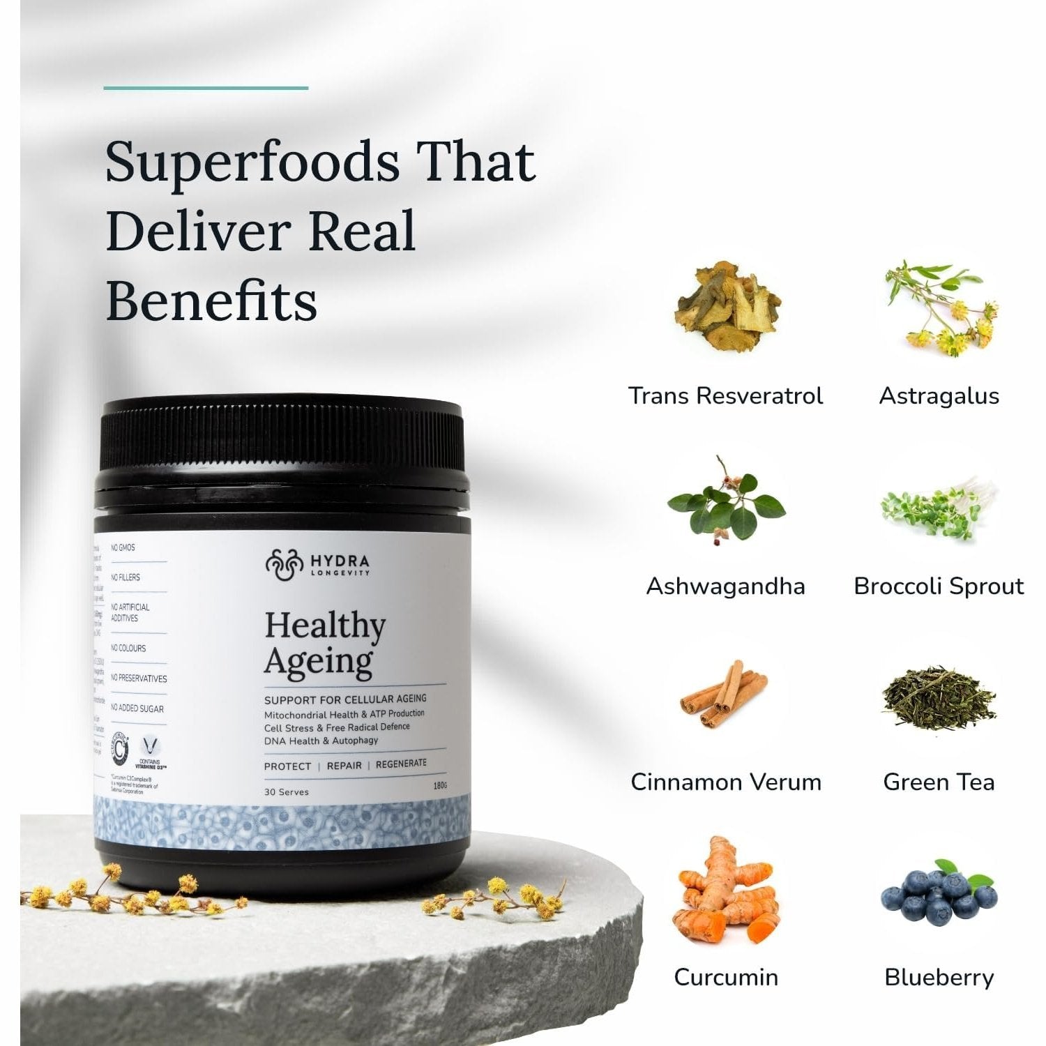 Hydra Longevity Healthy Ageing 180g - Cutprice Online