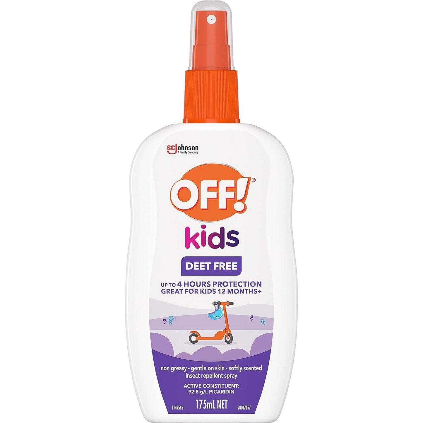 Off Kids Deet Free Insect Rep Spry 175ml