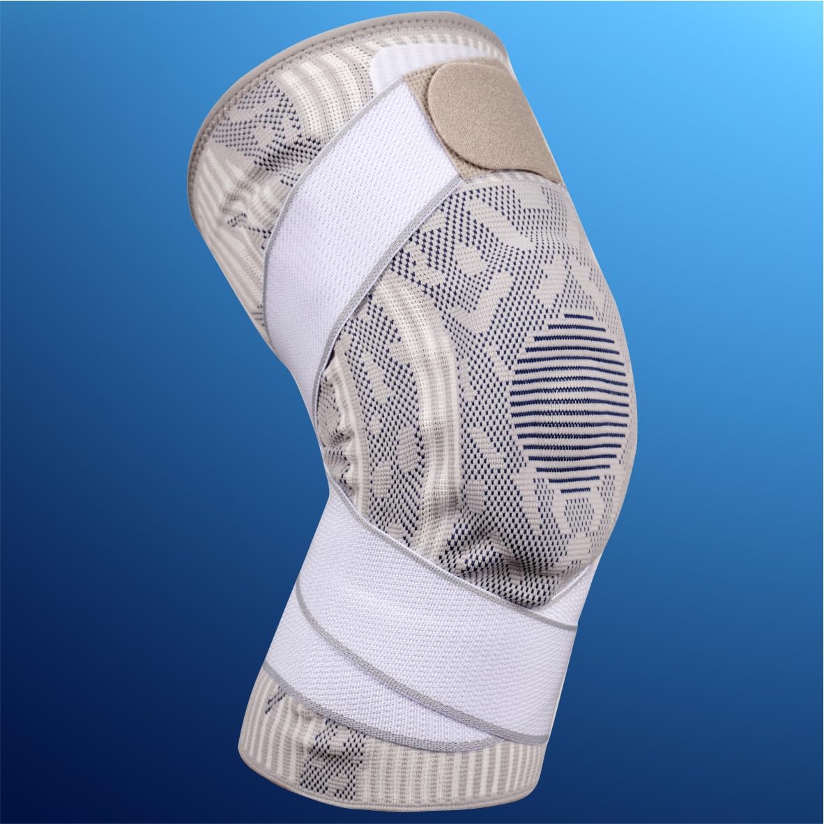 Bodyassist Sports Knee with Stability Strap White/Grey