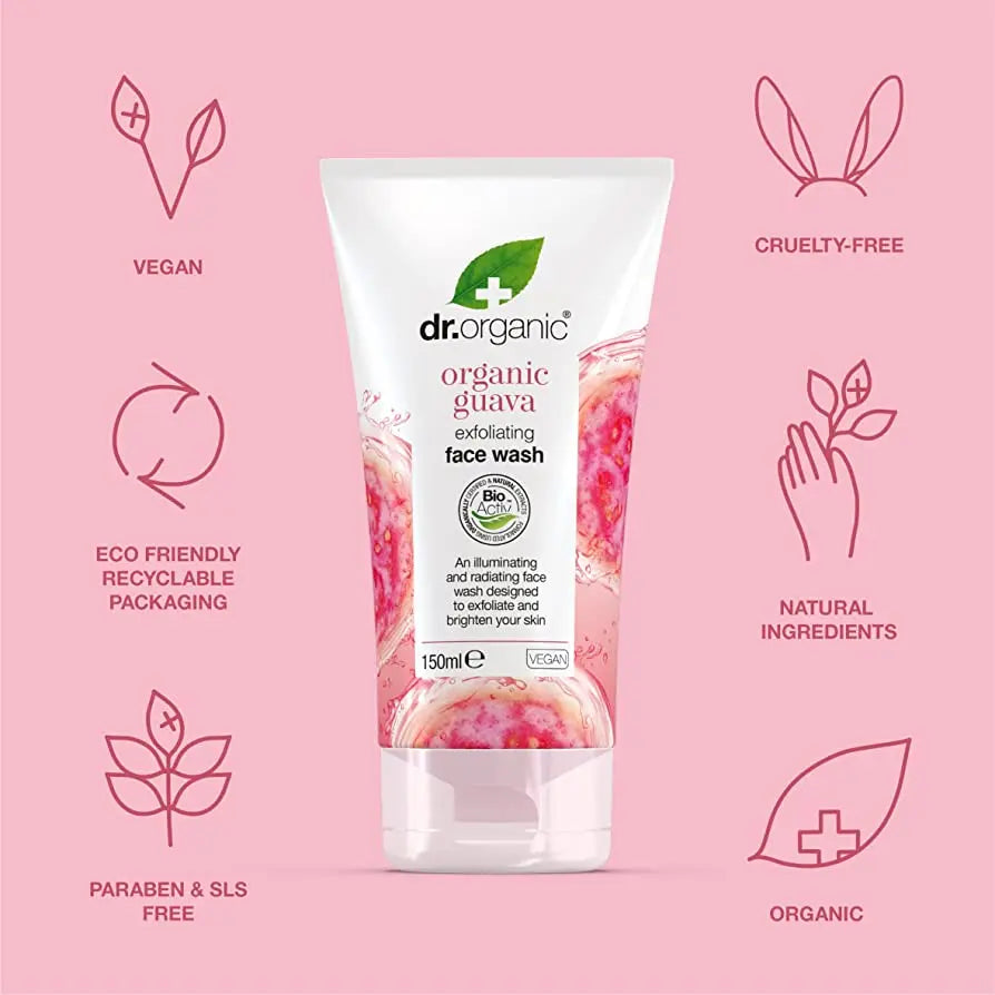 DR ORGANIC Exfoliating Face Wash Organic Guava 150ml DR ORGANIC