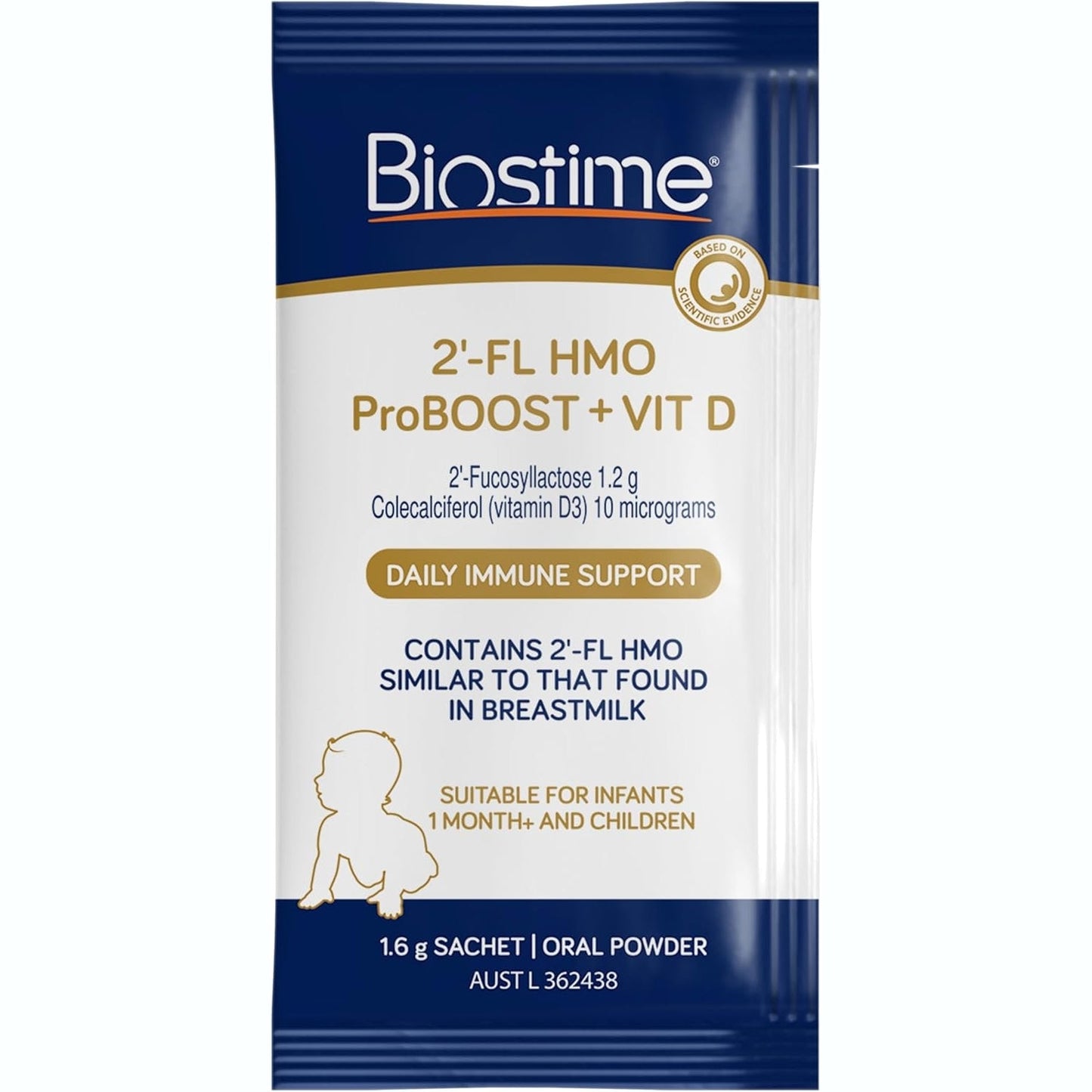 Biostime 2'-FL HMO ProBOOST + Vit D Oral Powder Sachets 1.6g x 28 Pack - Cutprice Online