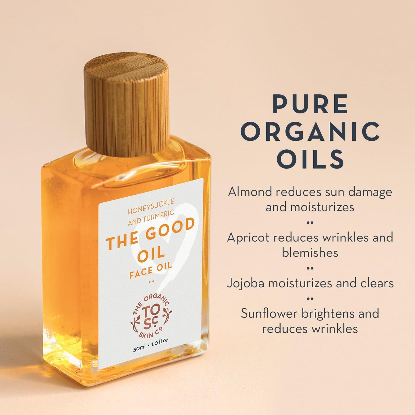 The Organic Skin Co Organic The Good Oil Face Oil Honeysuckle and Turmeric 30ml - Cutprice Online