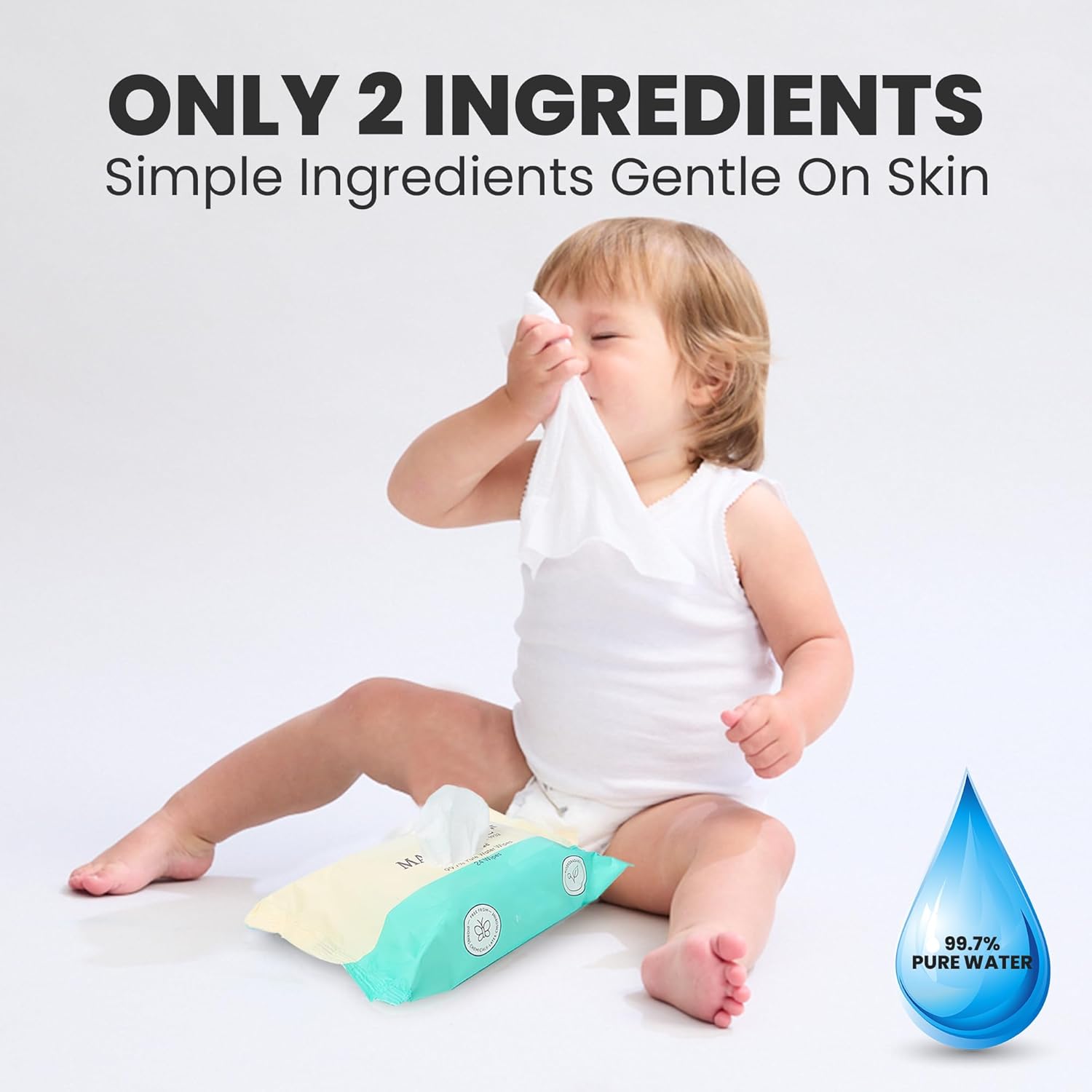 Marquise Plant Based 99.7% Pure Water Wipes Travel x 24 Pack - Cutprice Online