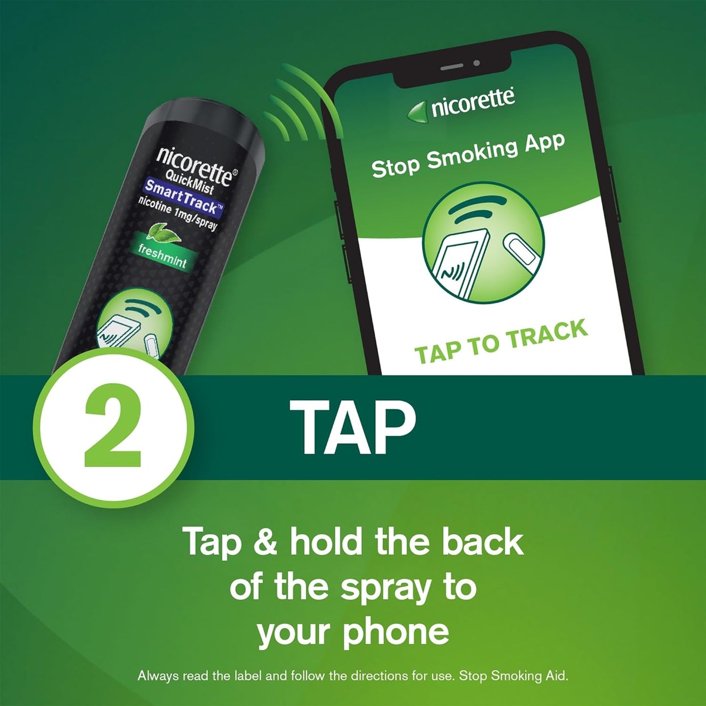 Nicorette QuickMist SmartTrack Nicotine Mouth Spray Freshmint 150 Sprays