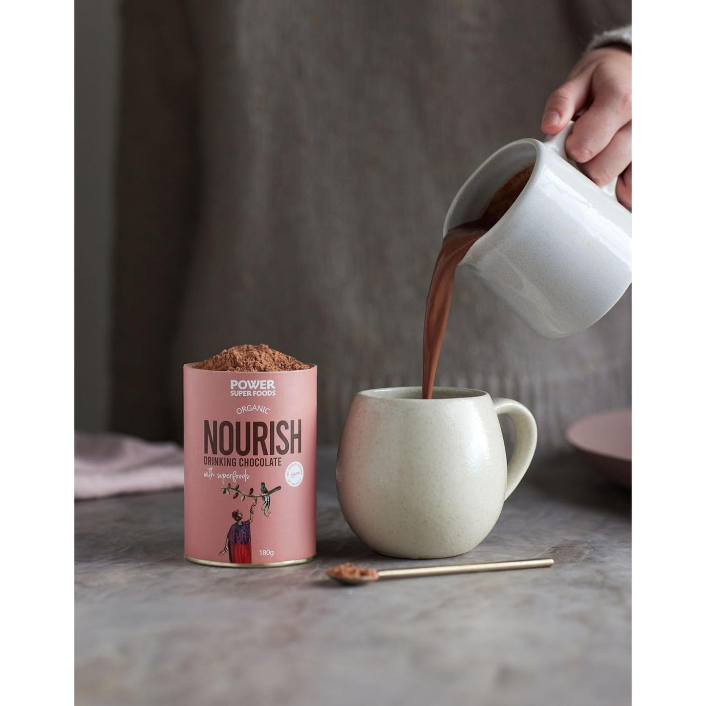 POWER SUPER FOODS Organic Nourish Drinking Chocolate With Superfoods 180g - Cutprice Online