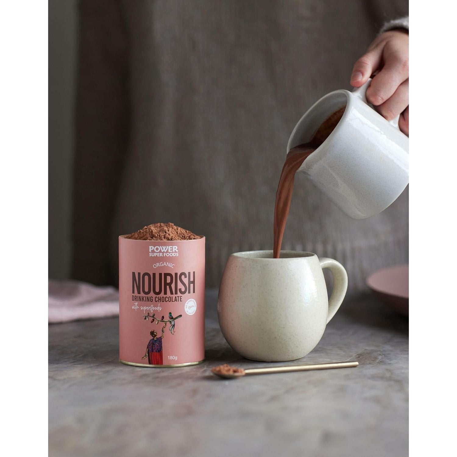 POWER SUPER FOODS Organic Nourish Drinking Chocolate With Superfoods 180g - Cutprice Online