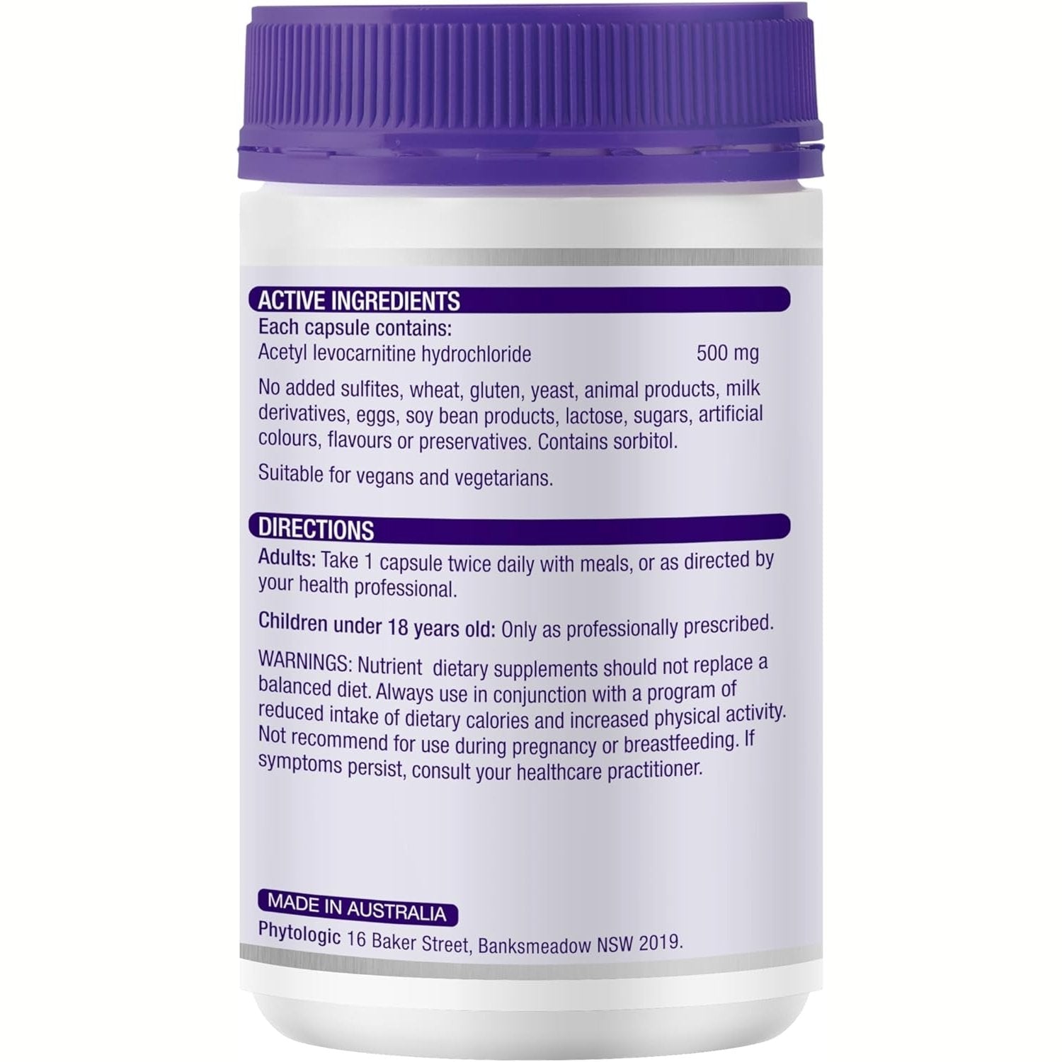 Henry Blooms Acetyl-L -Carnitine 500 180c - Cutprice Online