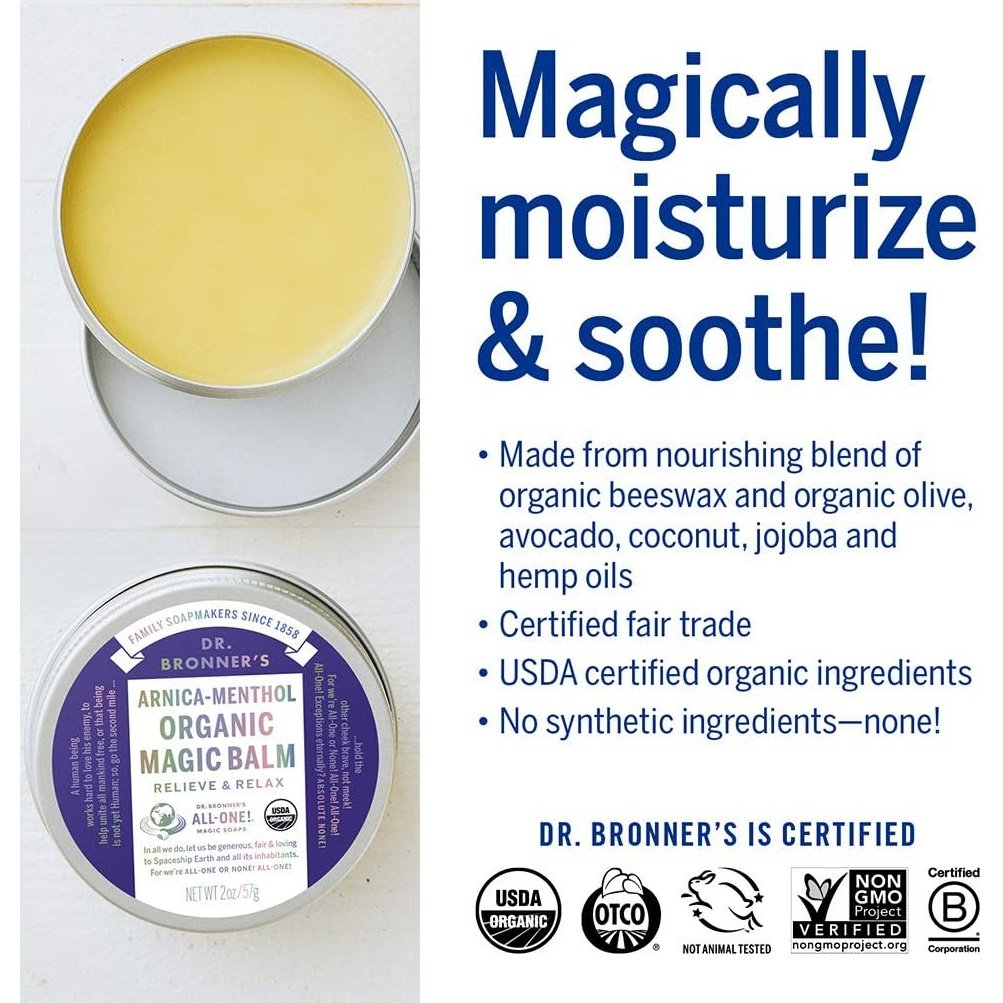 Dr. Bronner's Organic Magic Balm Arnica Menthol 57g - Cutprice Online