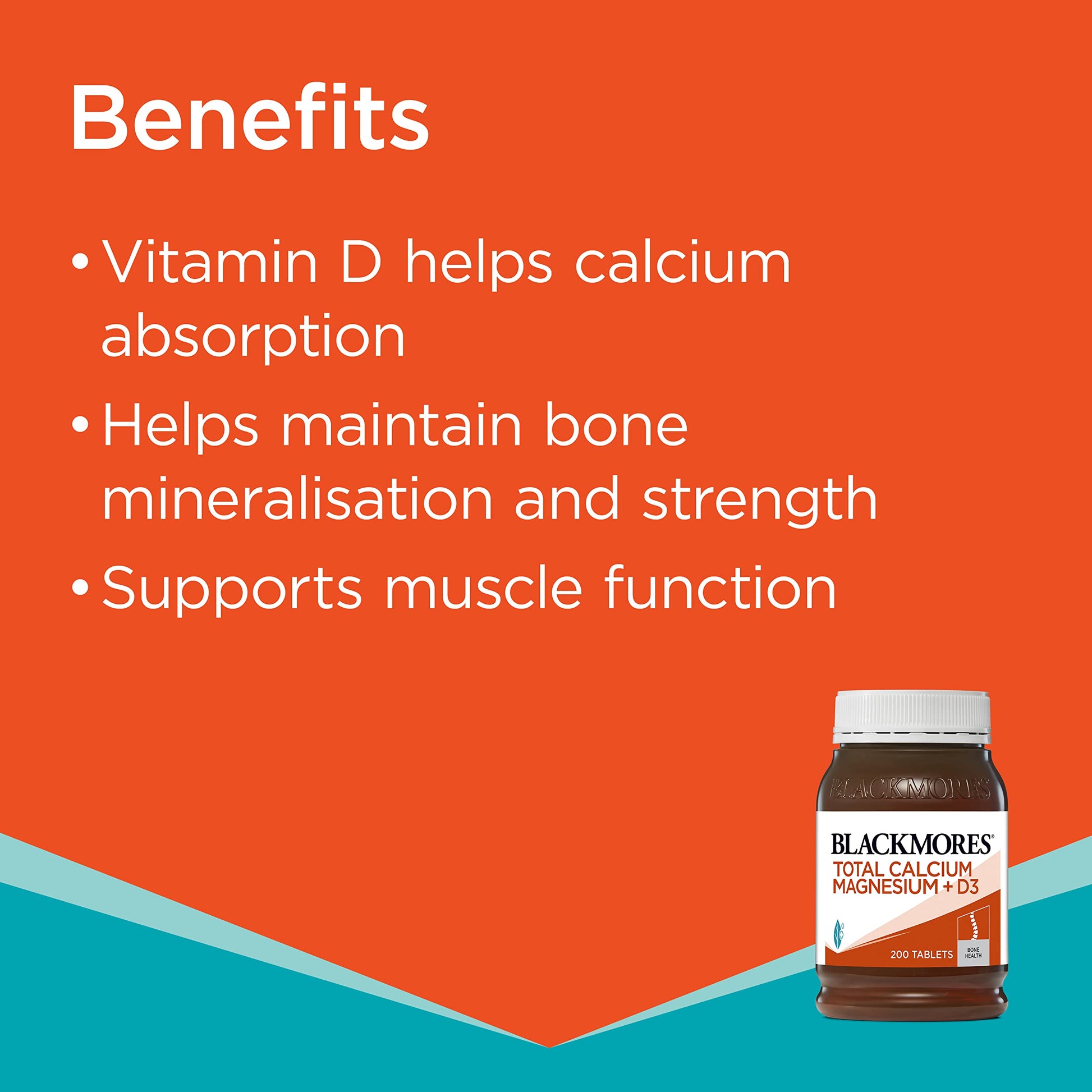Blackmores Total Calcium & Magnesium + D3 200 Tablets - Cutprice Online