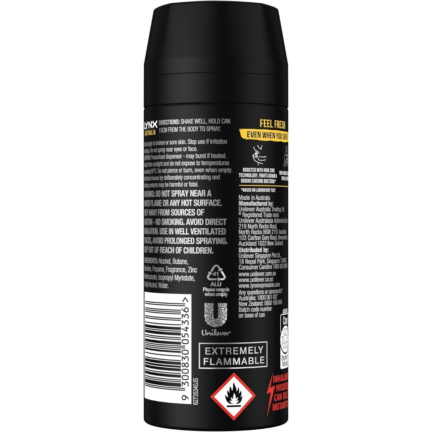 Lynx Deodorant Body Spray Australia 165ml - Cutprice Online