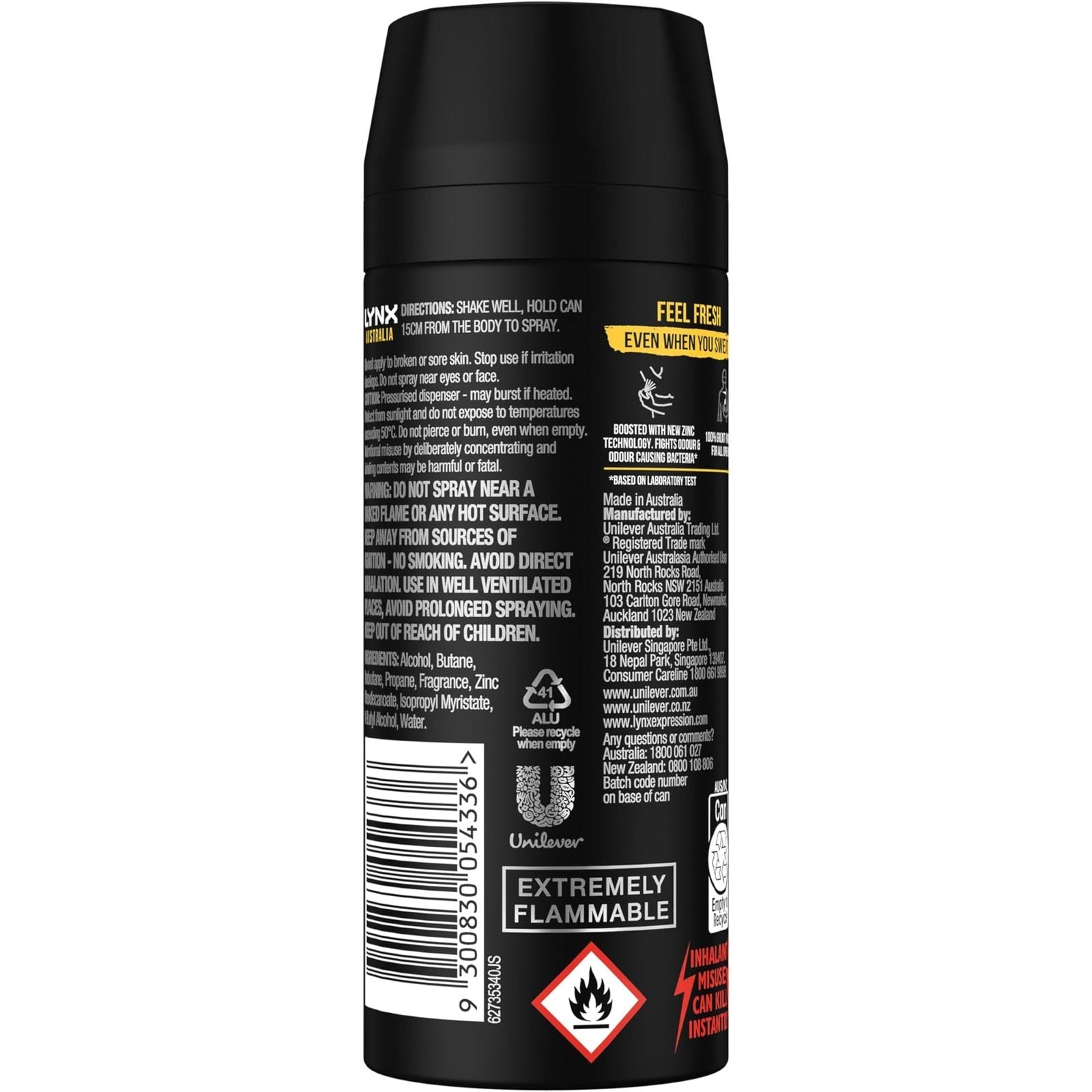 Lynx Deodorant Body Spray Australia 165ml - Cutprice Online