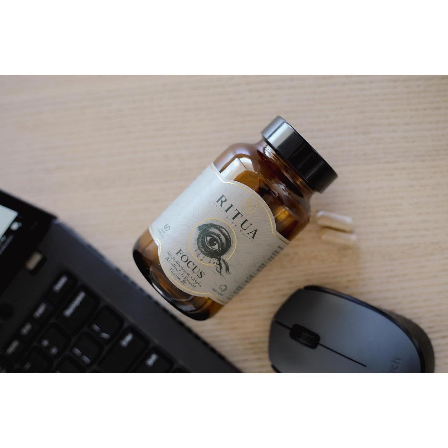RITUA FOCUS BacoMind Ginko Cordyceps Tyrosine B6 60 Caps - Cutprice Online