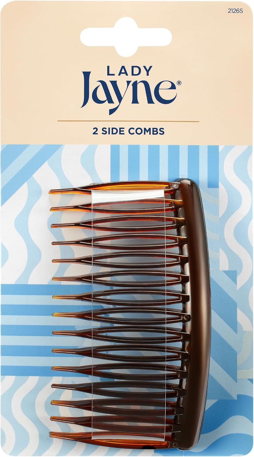 Lady Jayne Large Shell Side Combs 2 Pack