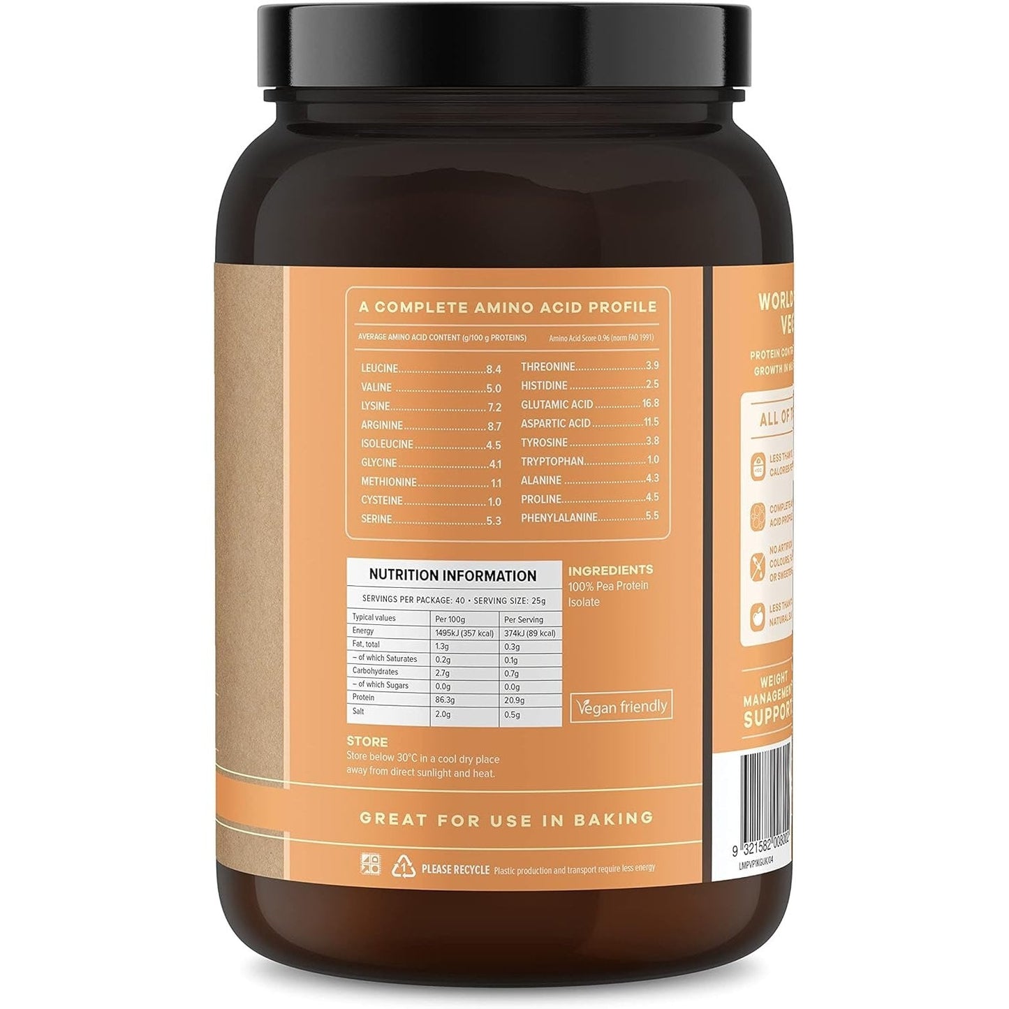 Martin & Pleasance Vital Protein 100% Natural Plant Based (Pea Protein Isolate) Unflavoured 1kg - Cutprice Online