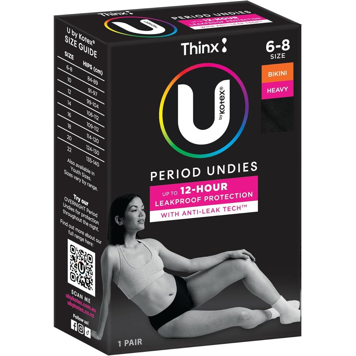 U by Kotex Bikini Size 6-8
