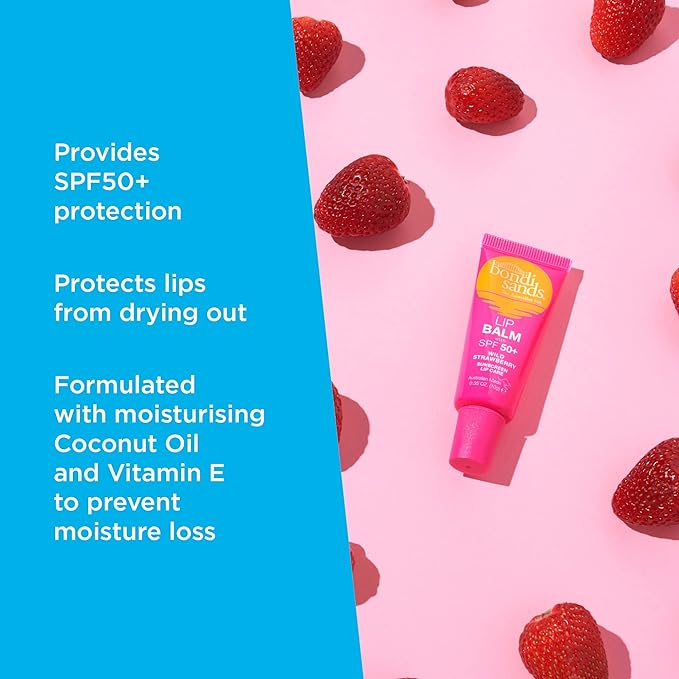Bondi Sands Lip Balm With SPF 50+ Wild Strawberry Sunscreen Lip Care 10g - Cutprice Online