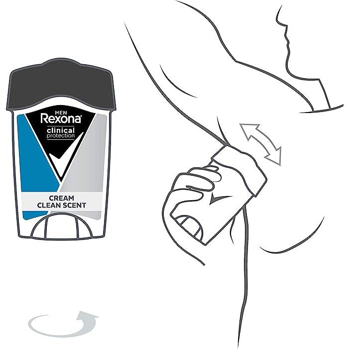 Rexona for Men Clinical Protection Antiperspirant Clean Scent 45ml - Cutprice Online