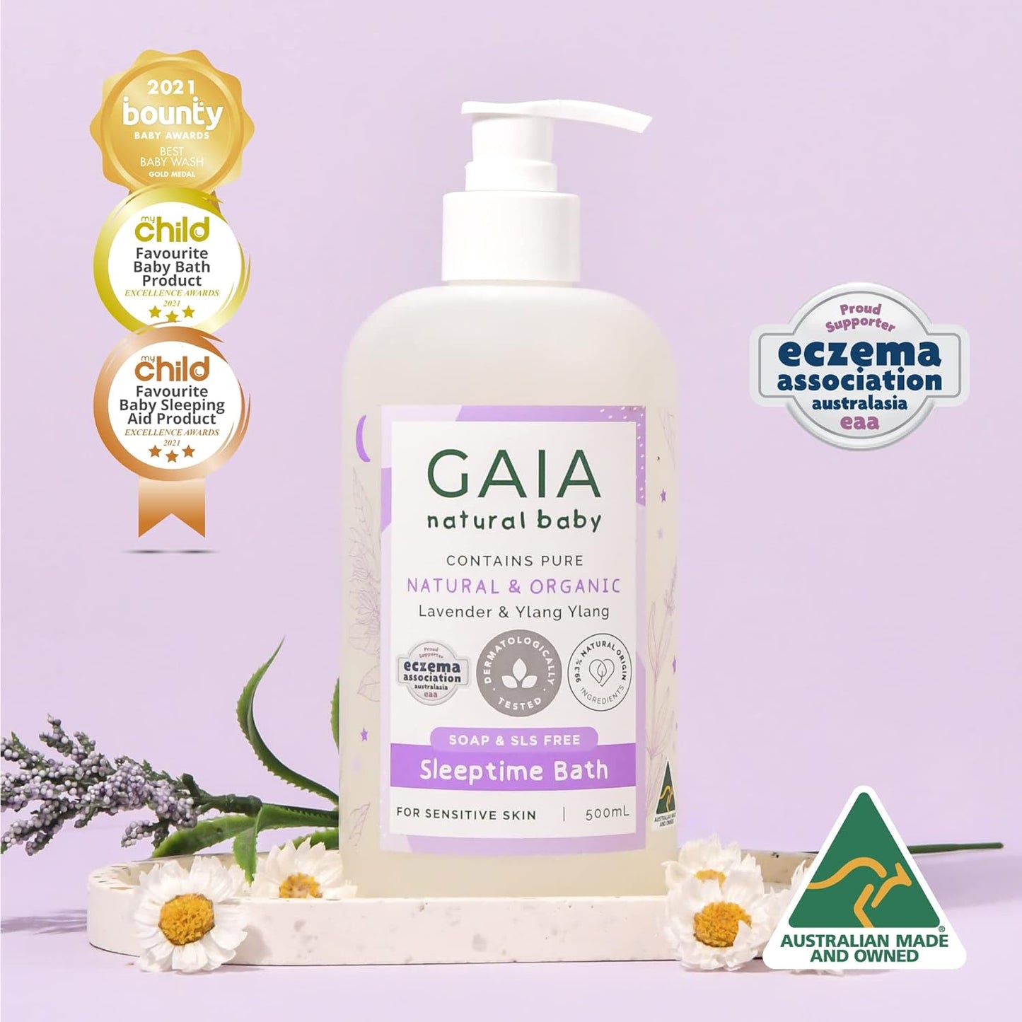 GAIA Natural Baby Sleeptime Bath 500mL - Cutprice Online