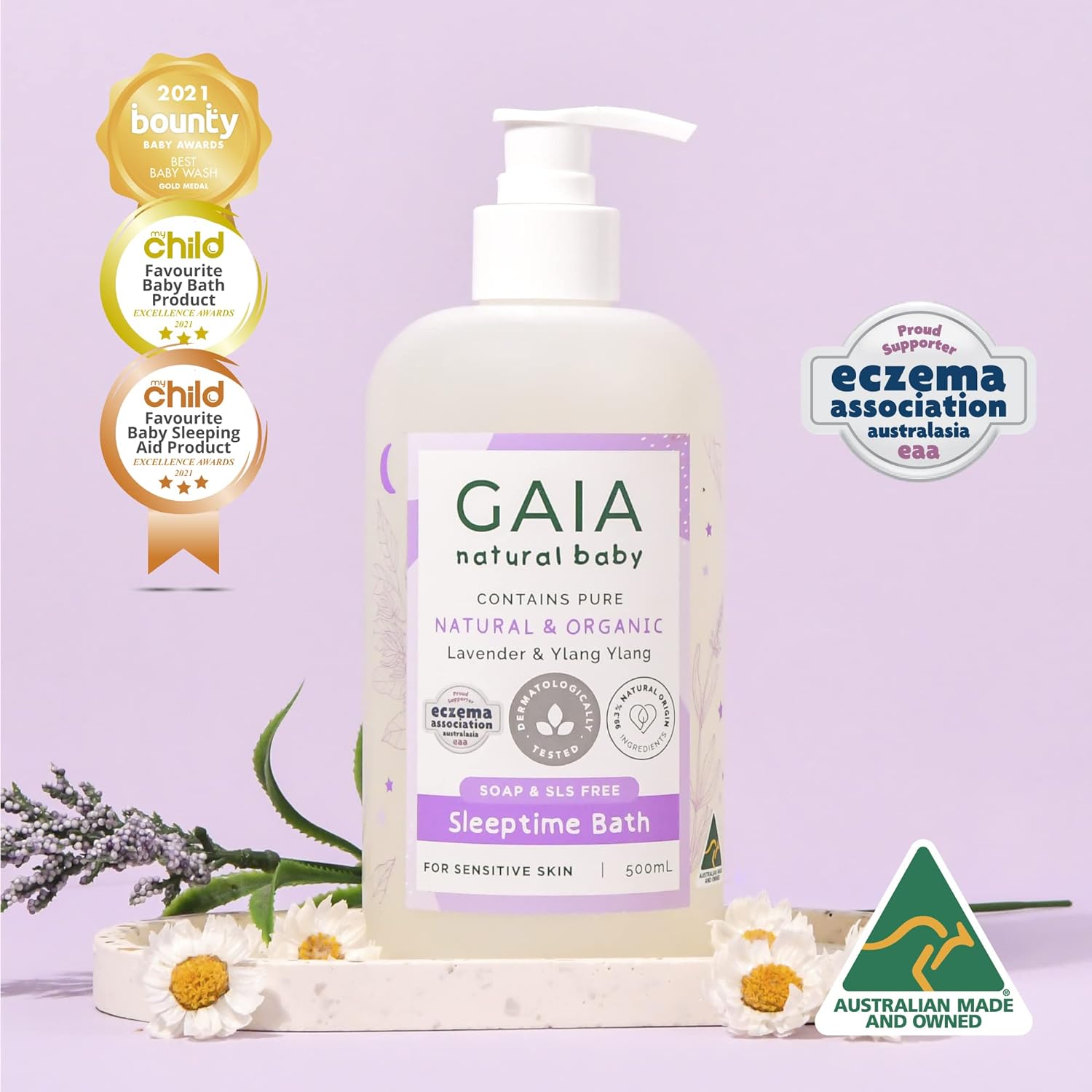 GAIA Natural Baby Sleeptime Bath 500mL - Cutprice Online