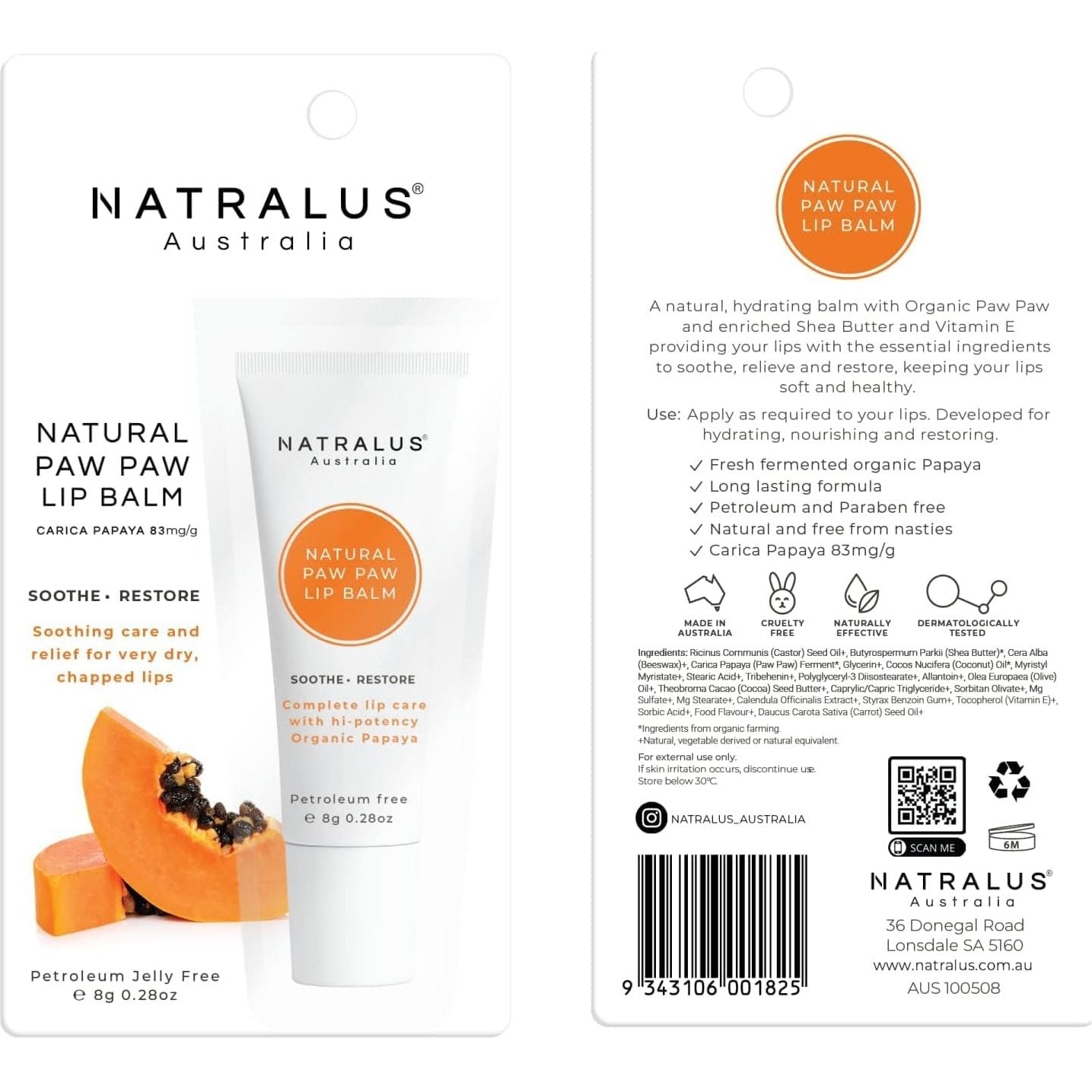 Natralus Natural Paw Paw Balm 25g - Cutprice Online
