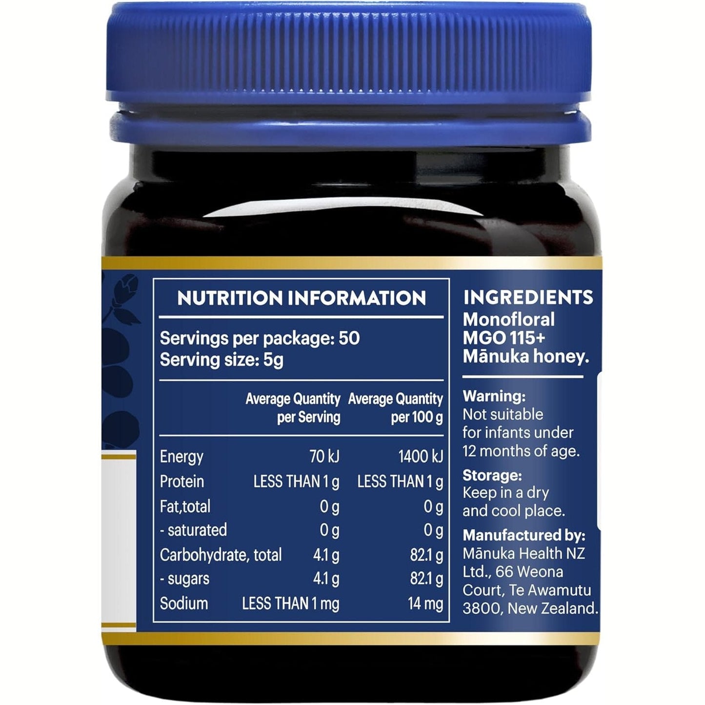 Manuka Health Mgo 115+ Umf 6 Manuka Honey 250g